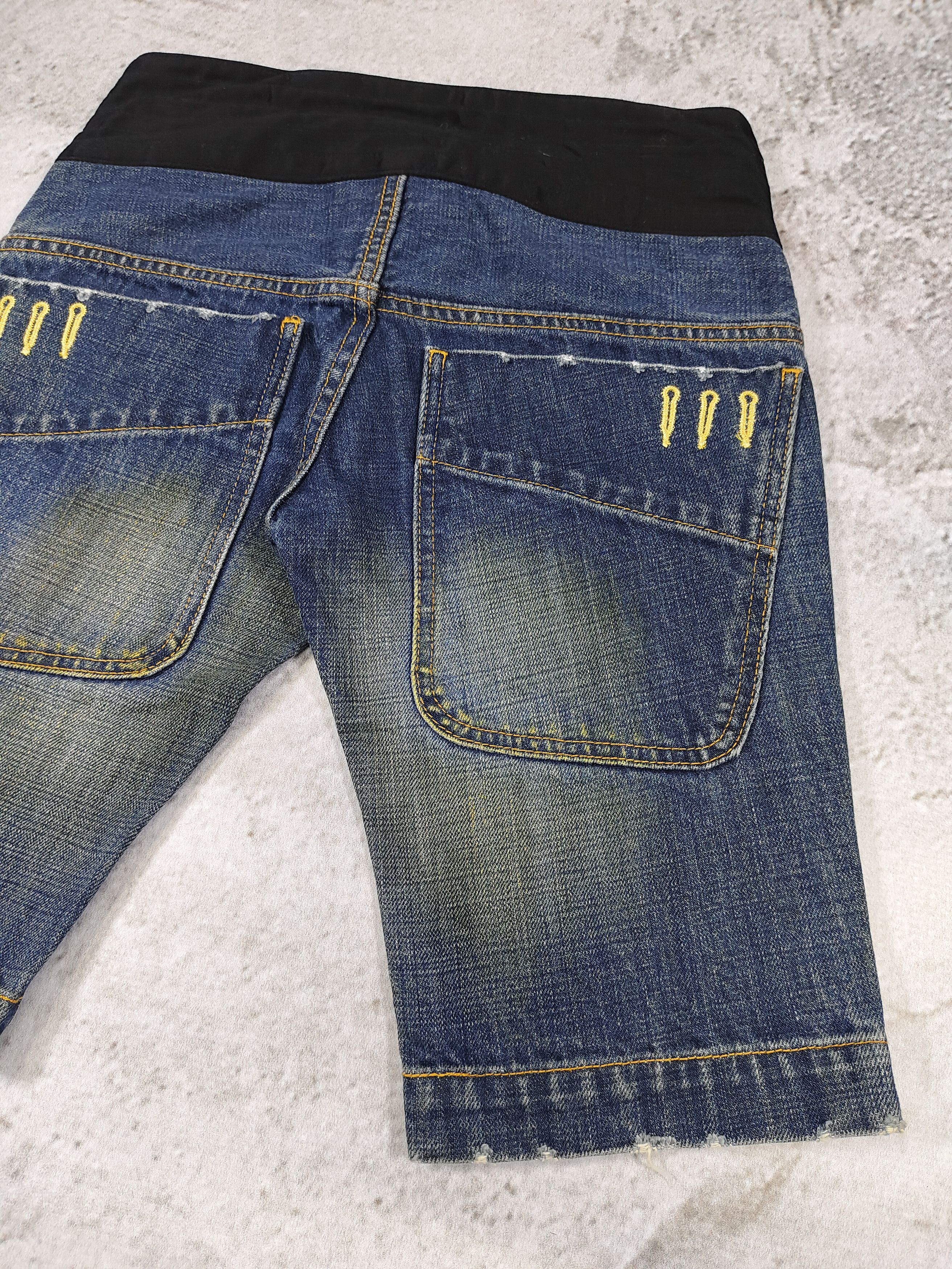 If Six Was Nine Sov. Tokyo- Heavy Distressed Mud Wash Panel Denim Short Size 28" / US 6 / IT 42 - 7 Thumbnail