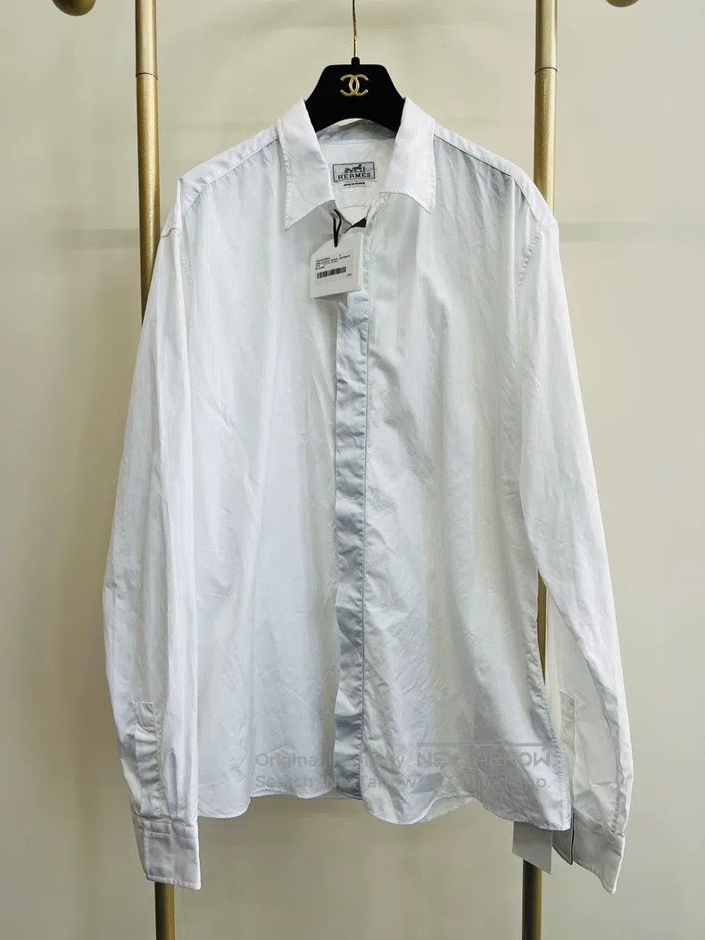 Hermes Hermes size 44 Hidden button white shirt Size US S / EU 44-46 / 1 - 1 Thumbnail