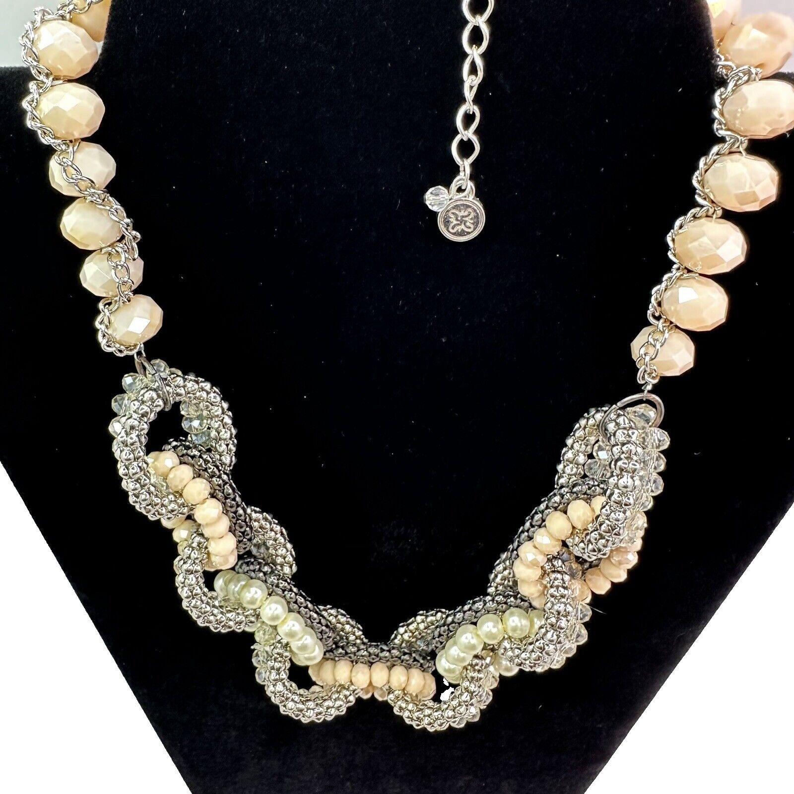 Vera Wang VERA WANG Crystal Beads Braided Shimmering Mesh Necklace Size ONE SIZE - 7 Thumbnail