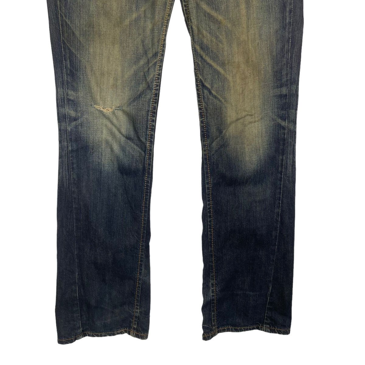 Edwin RUSTY🔥Edwin XV Bootcut Leather Pai Pocket Rusty Denim Jeans Size US 31 - 4 Thumbnail