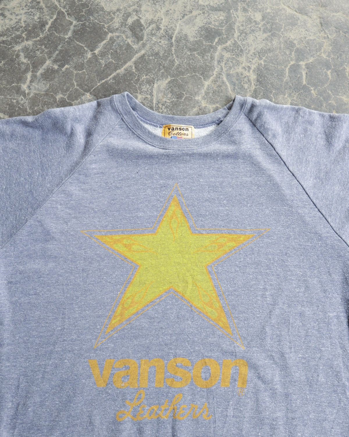 Vanson Leathers Modern Vanson Leather Japanese Archive Star Grey Crewneck Size US L / EU 52-54 / 3 - 2 Thumbnail