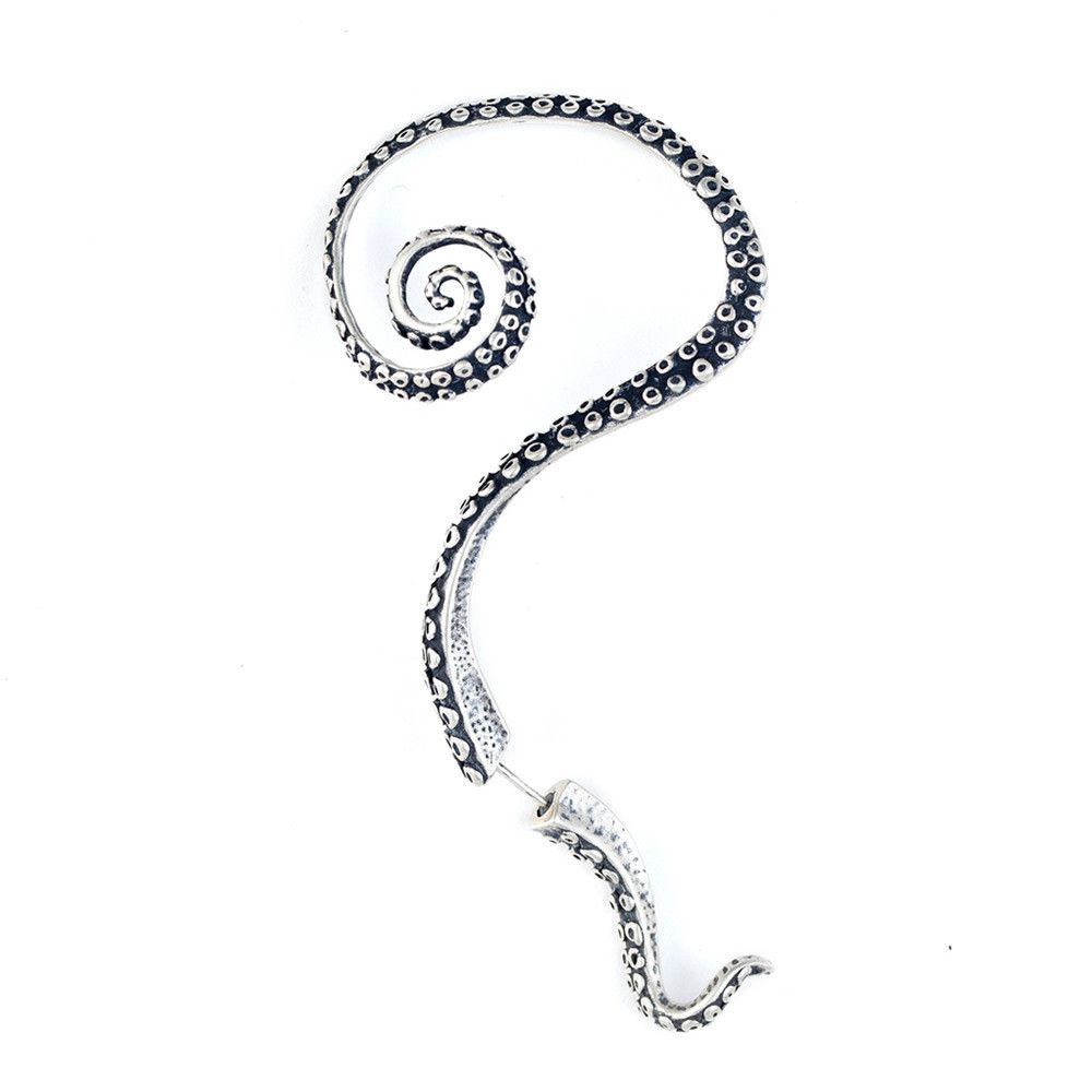 Jewelry Deep-sea monster Rare Earrings One Pairs Chrome Jewelry Size ONE SIZE - 6 Thumbnail