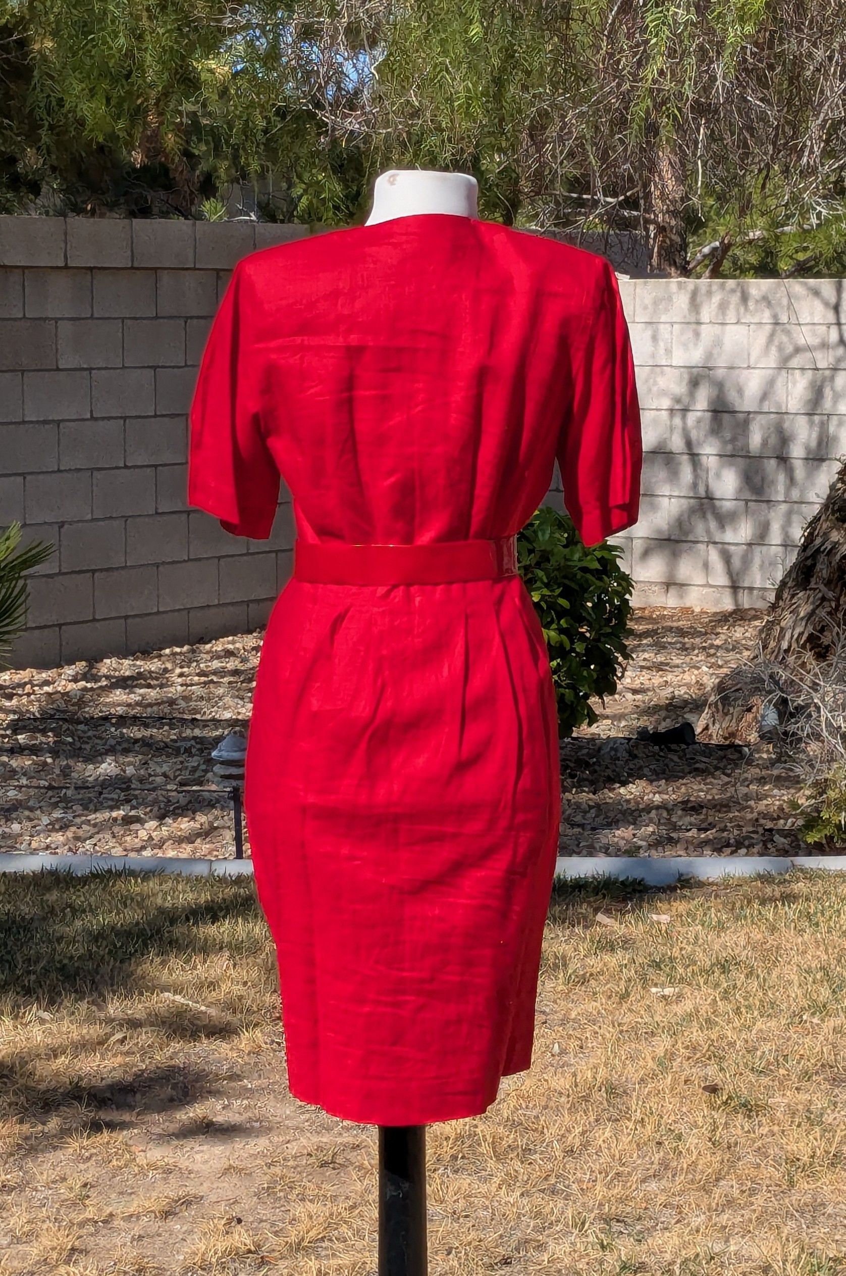 Liz Claiborne 1980's Liz Claiborne Petite Linen Full Button-Down VTG Dress Size M / US 6-8 / IT 42-44 - 4 Thumbnail