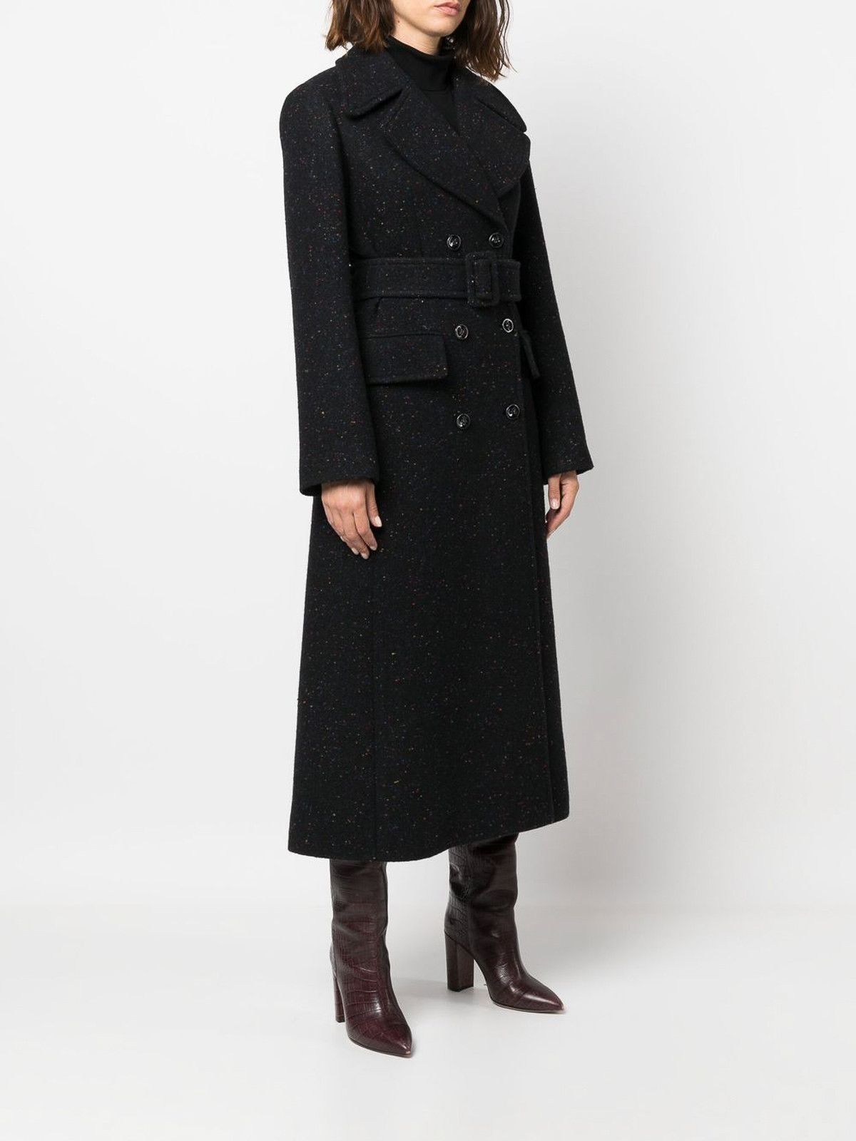 Chloe o1y0825 Belt Coat in Midnight Blue Size S / US 4 / IT 40 - 2 Thumbnail