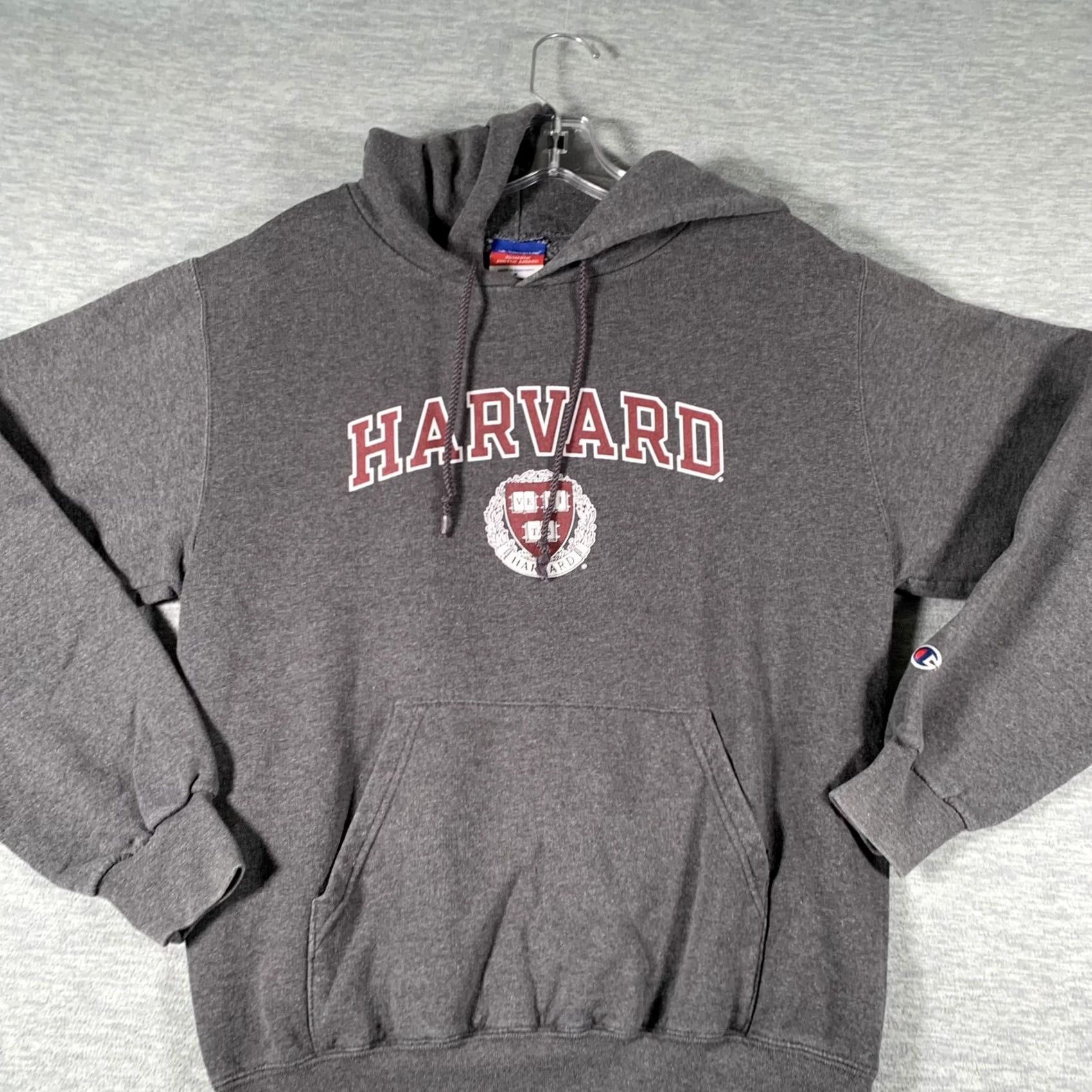 Champion Champion Harvard Hoodie Mens Small Gray Pullover Fleece Sweatshirt Logo Graphic Size US S / EU 44-46 / 1 - 2 Thumbnail