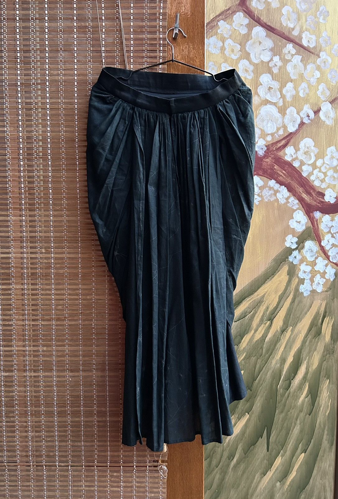 Vintage Sarah Whitworth Spider Web Ruched Skirt Black Goth Y2K Alt Size 26" / US 2 / IT 38 - 2 Thumbnail