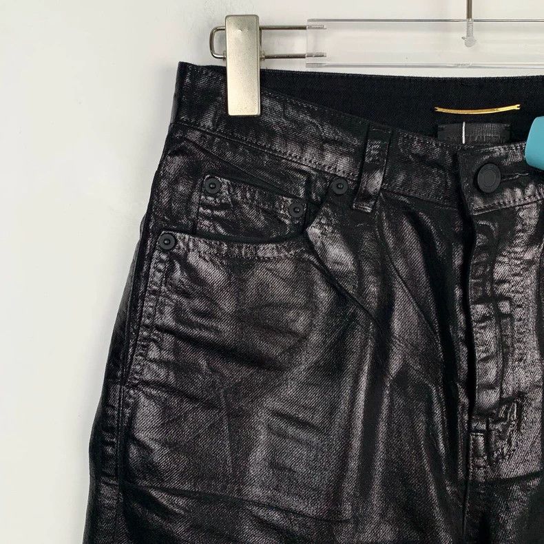 Saint Laurent Paris Saint Laurent Black mid-rise cotton straight leg pants 2504 Size US 27 - 3 Thumbnail