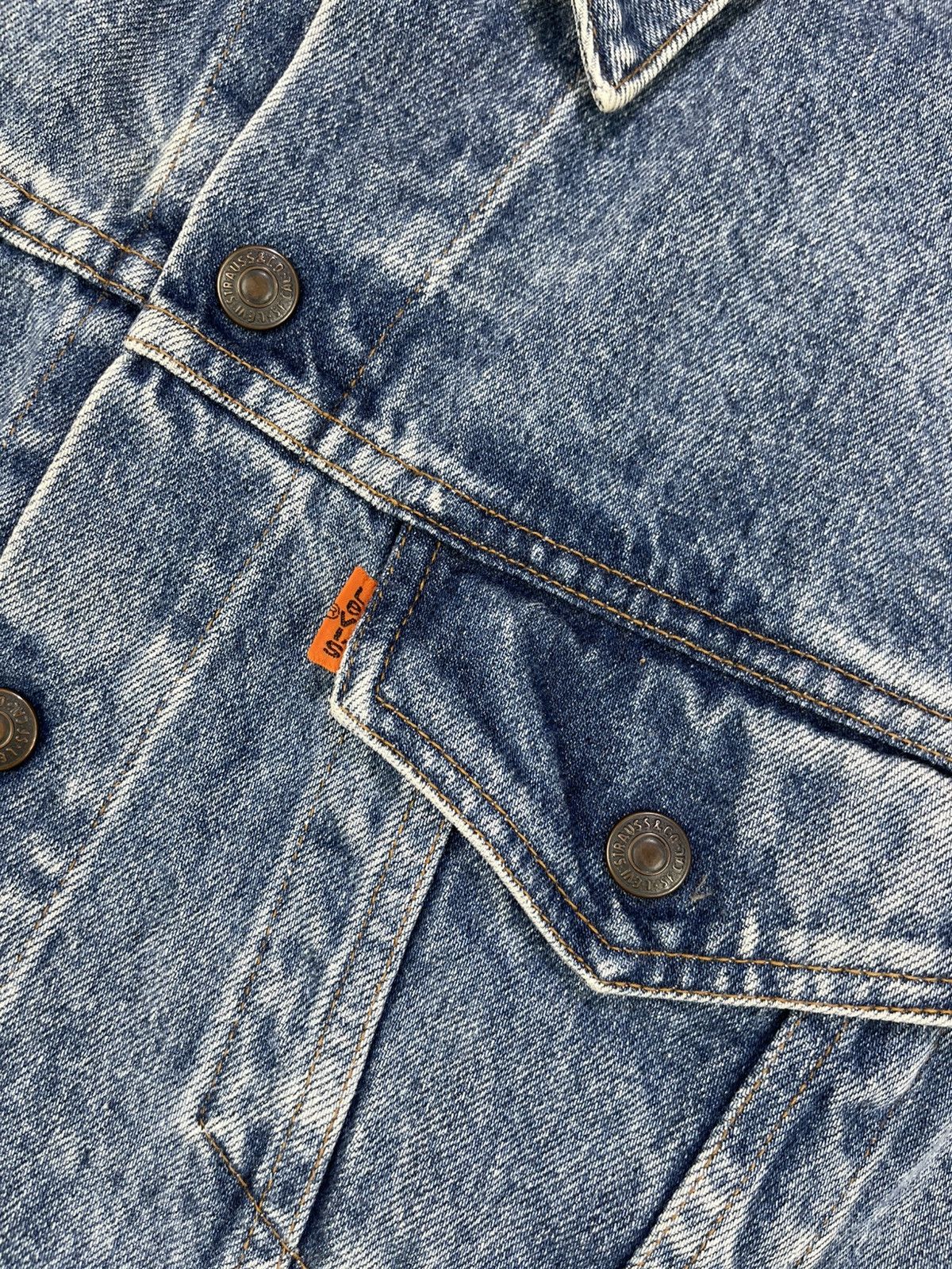 Levi's Vtg Levis Orange Tab Wash Snap Button Denim Vest Size US S / EU 44-46 / 1 - 11 Thumbnail