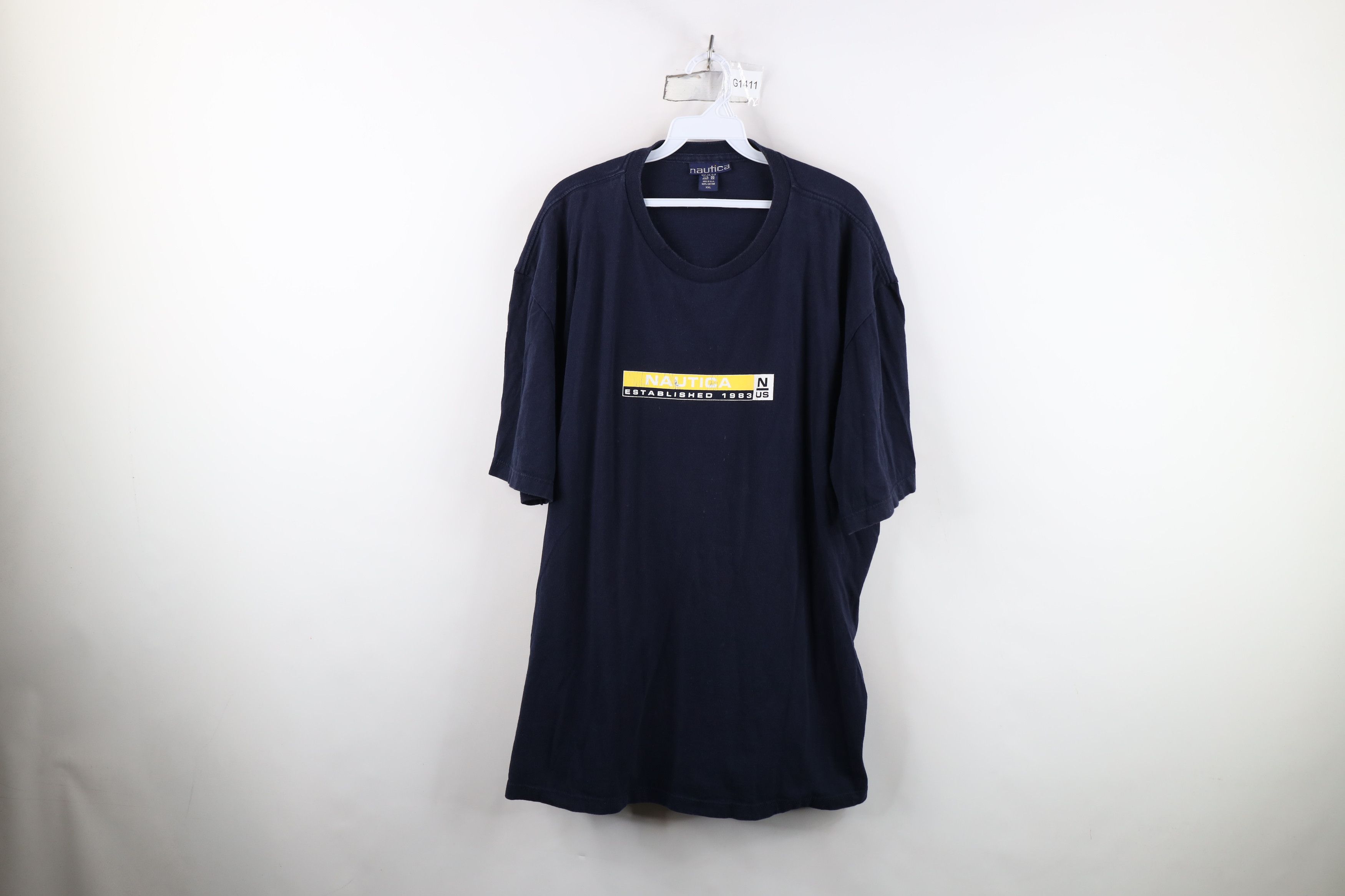Nautica Vintage 90s Nautica Spell Out Sailing T-Shirt Blue USA Size US XXL / EU 58 / 5 - 1 Thumbnail