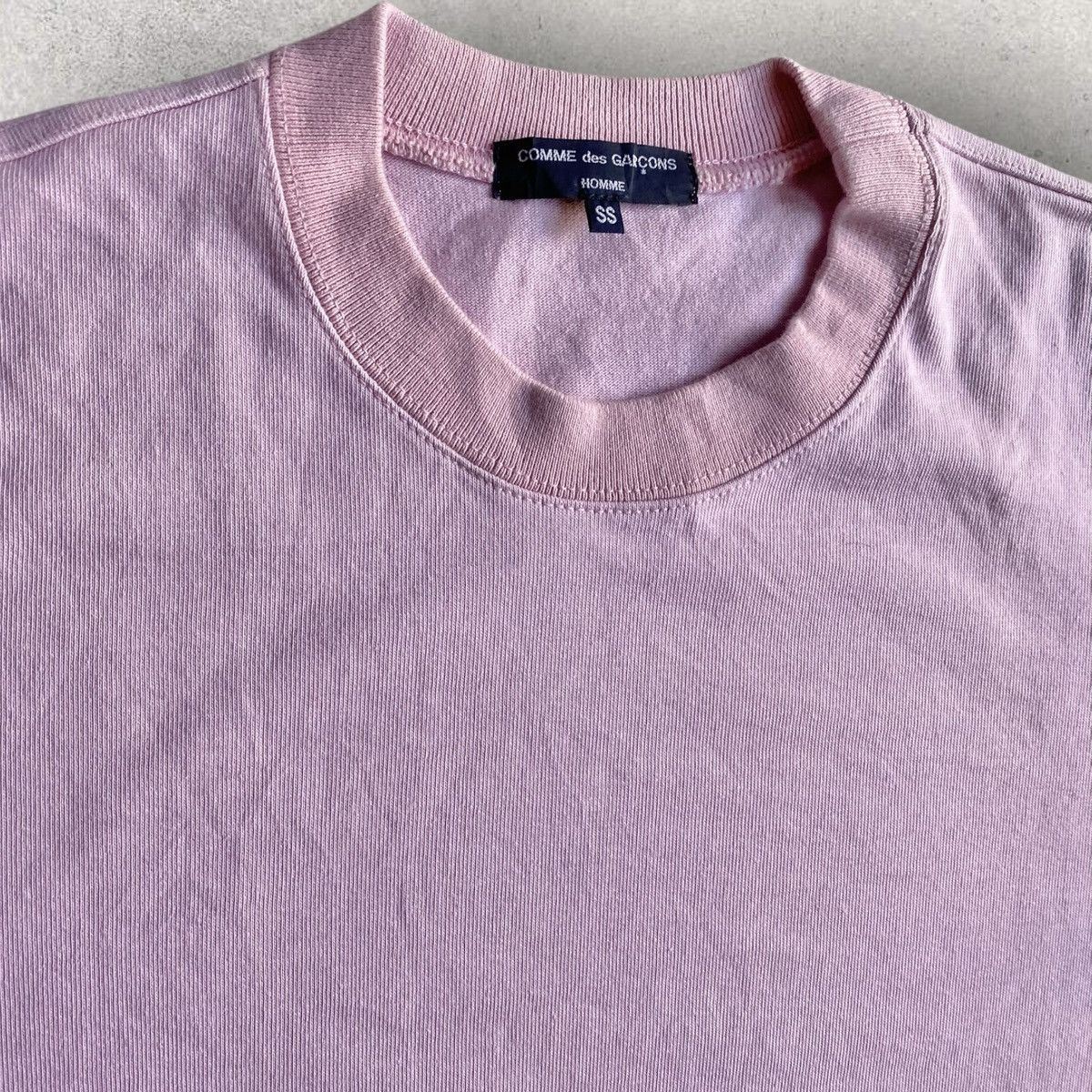Comme des Garcons Pale Pink Crew Neck L/S Size US S / EU 44-46 / 1 - 2 Thumbnail