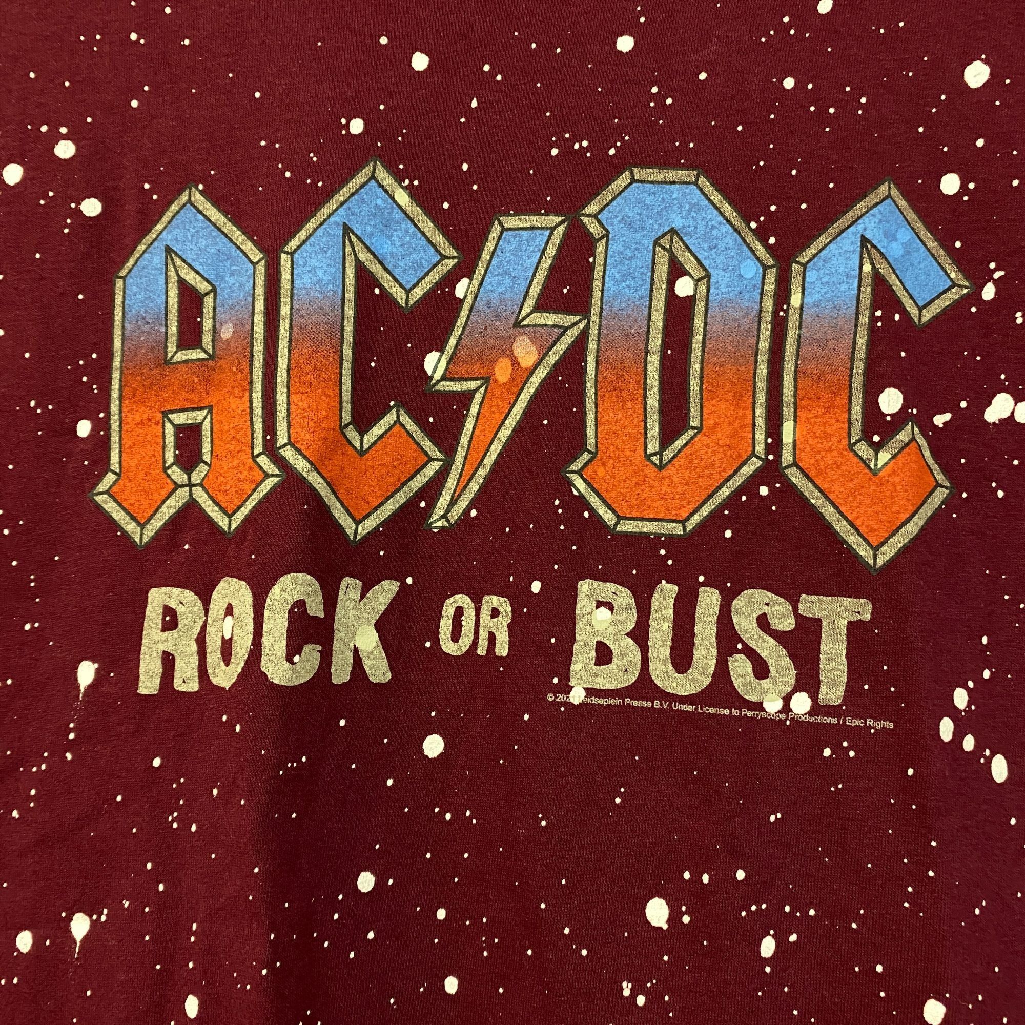AC/DC AcDc Rock Or Bust Splatter Dye Music Tshirt size Small Size US S / EU 44-46 / 1 - 2 Thumbnail