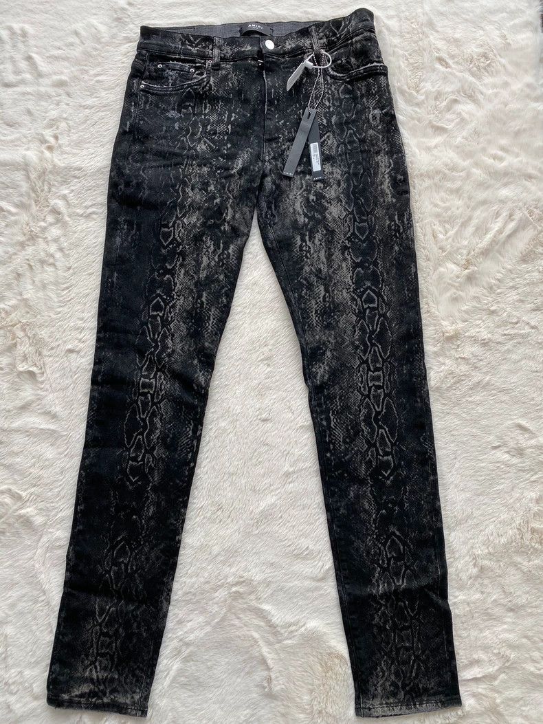 Amiri Amiri Snake Skin Pattern Jean Size US 34 / EU 50 - 1 Thumbnail