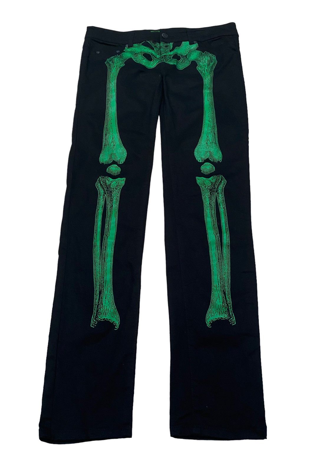 image of Vintage Kreepsuille 666 Skeleton Pants 1990S in Black, Men's (Size 32)