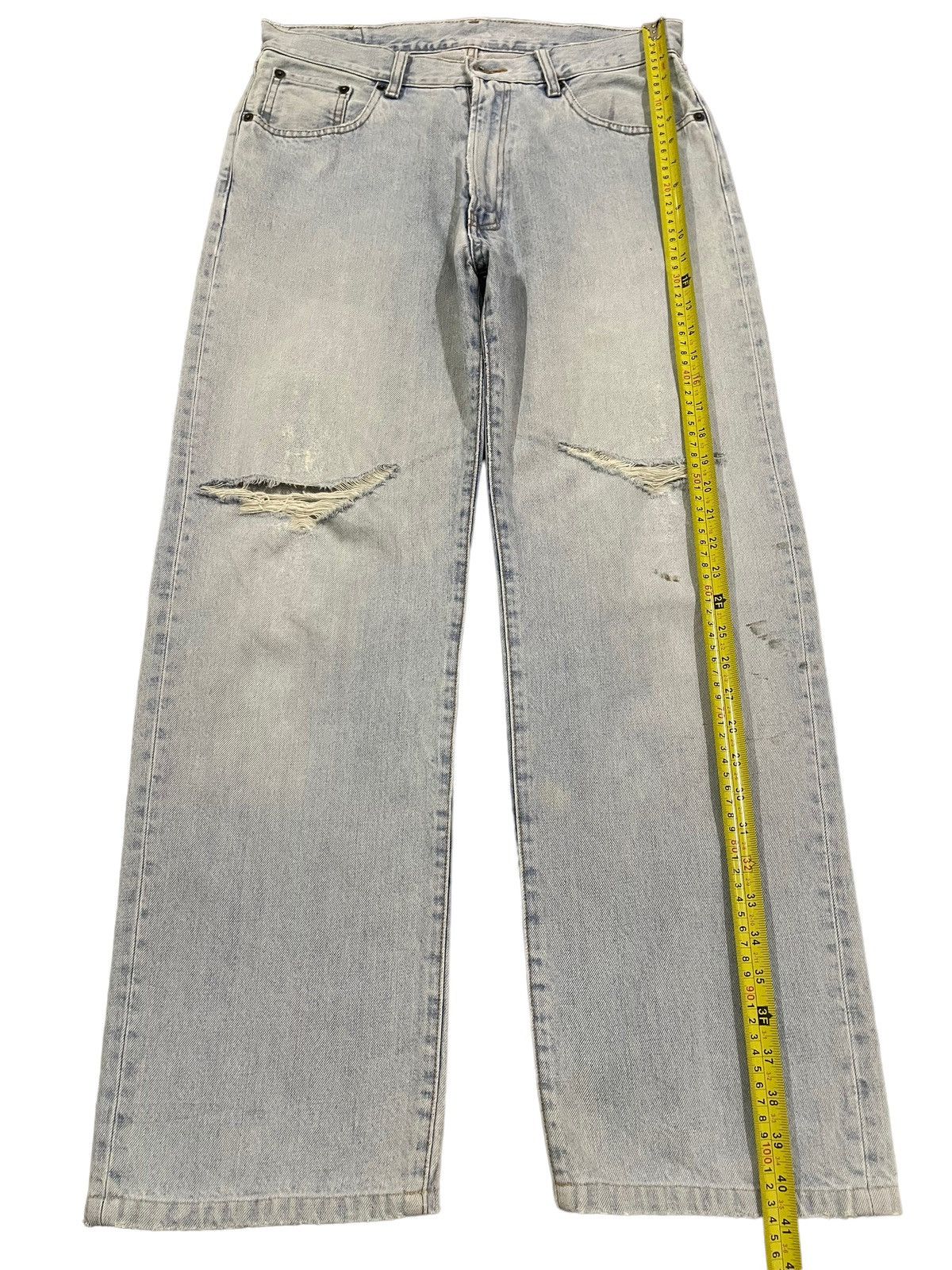 14th Addiction Vintage Japanese Brand Blue Wash Distressed Baggy Jeans Size US 32 / EU 48 - 10 Thumbnail