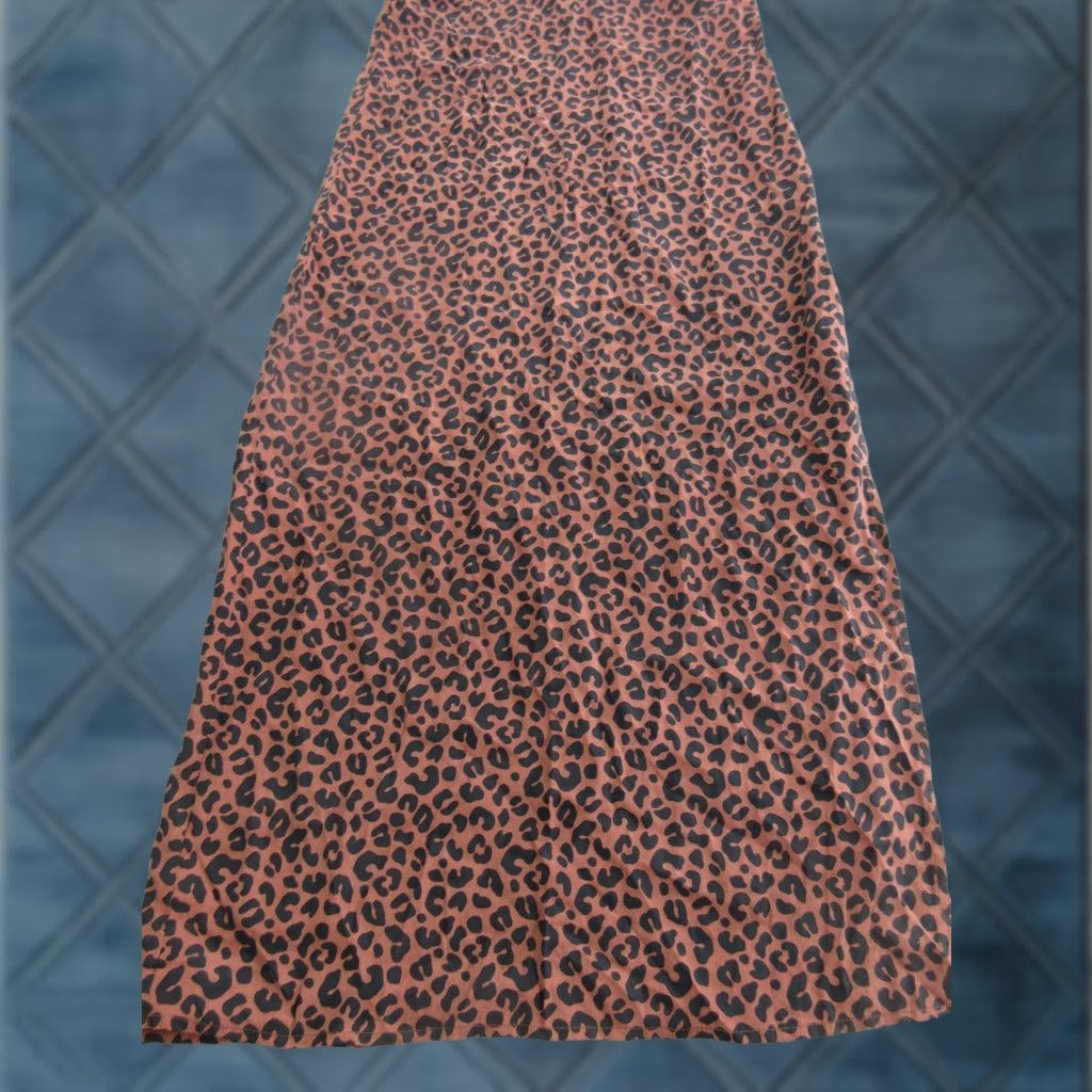 Marine Layer Marine Layer Dress Womens XS Brown Leopard Slip Maxi V-Neck Strappy Sundress Size XS / US 0-2 / IT 36-38 - 1 Thumbnail