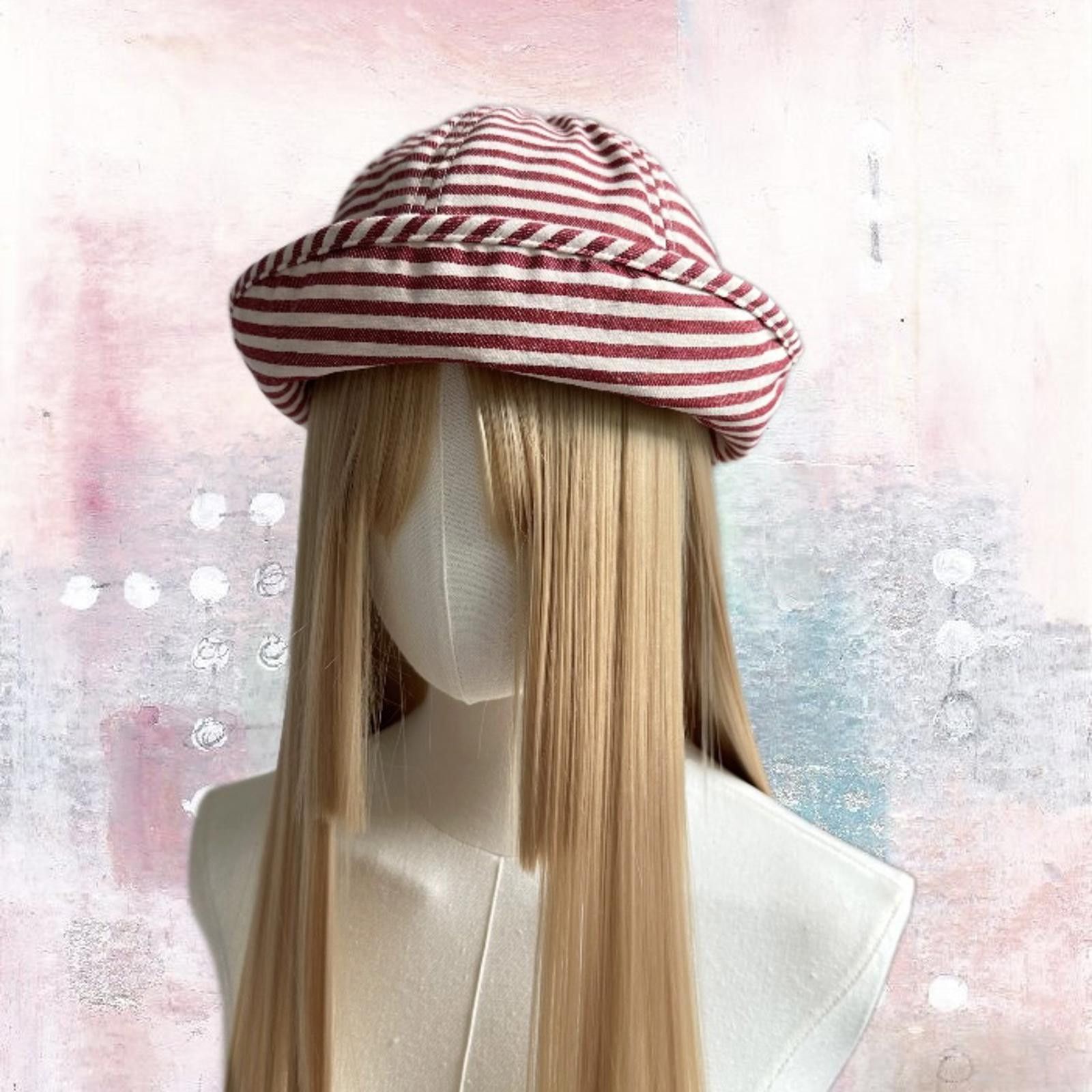 Japanese Brand Retro Red Striped Beret Sailor Cap Y2K French Girl Aesthetic Size ONE SIZE - 1 Thumbnail