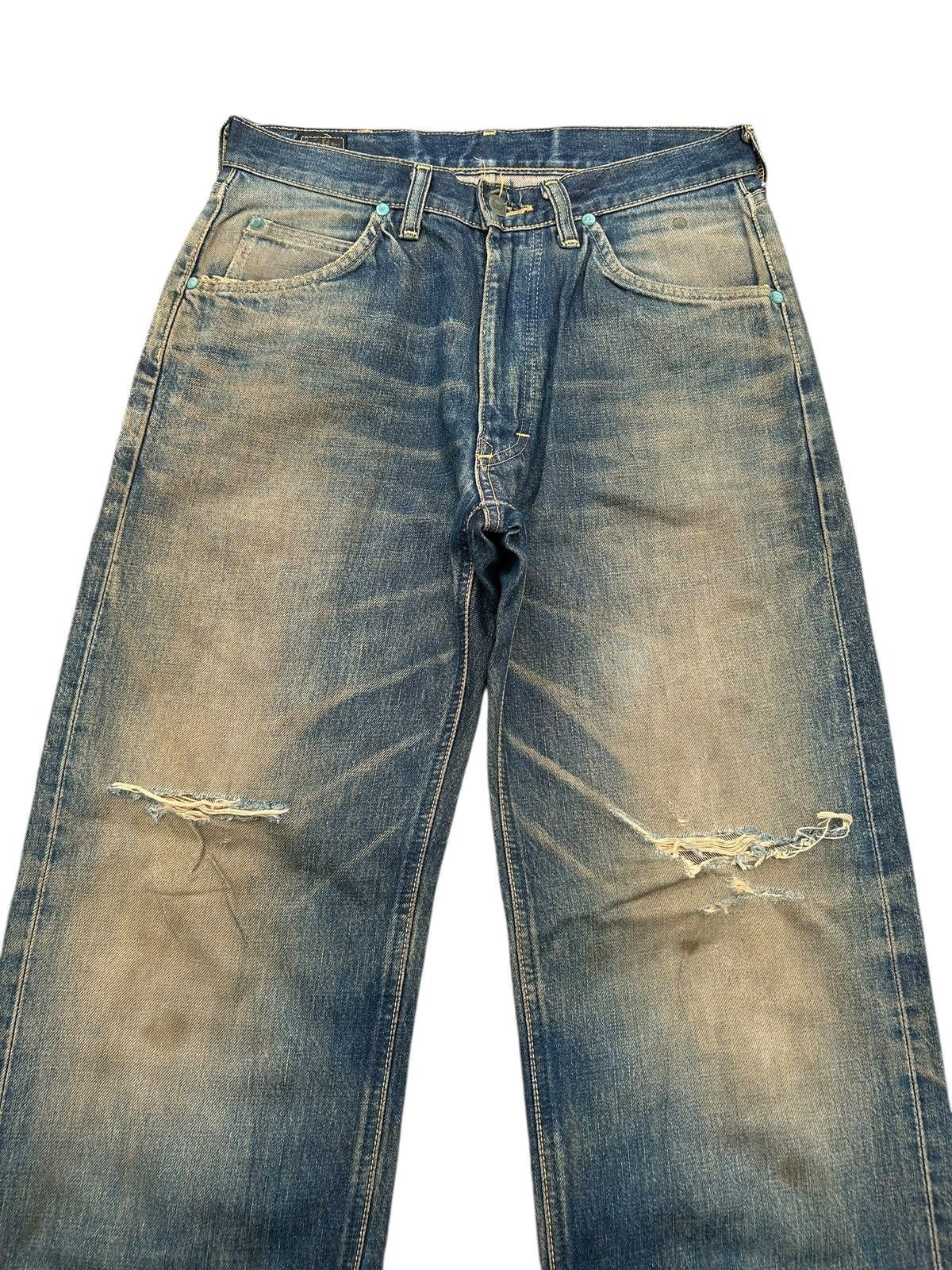 Japanese Brand × Kapital × Vintage Rusty Lee Selvedge Baggy Distressed Vintage Denim Jeans Size US 30 / EU 46 - 2 Thumbnail
