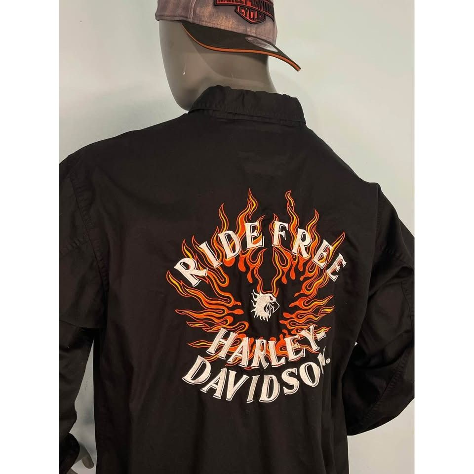 Harley Davidson Harley Davidson Casual Button Down Shirt Large, Embroidery Size US L / EU 52-54 / 3 - 2 Thumbnail