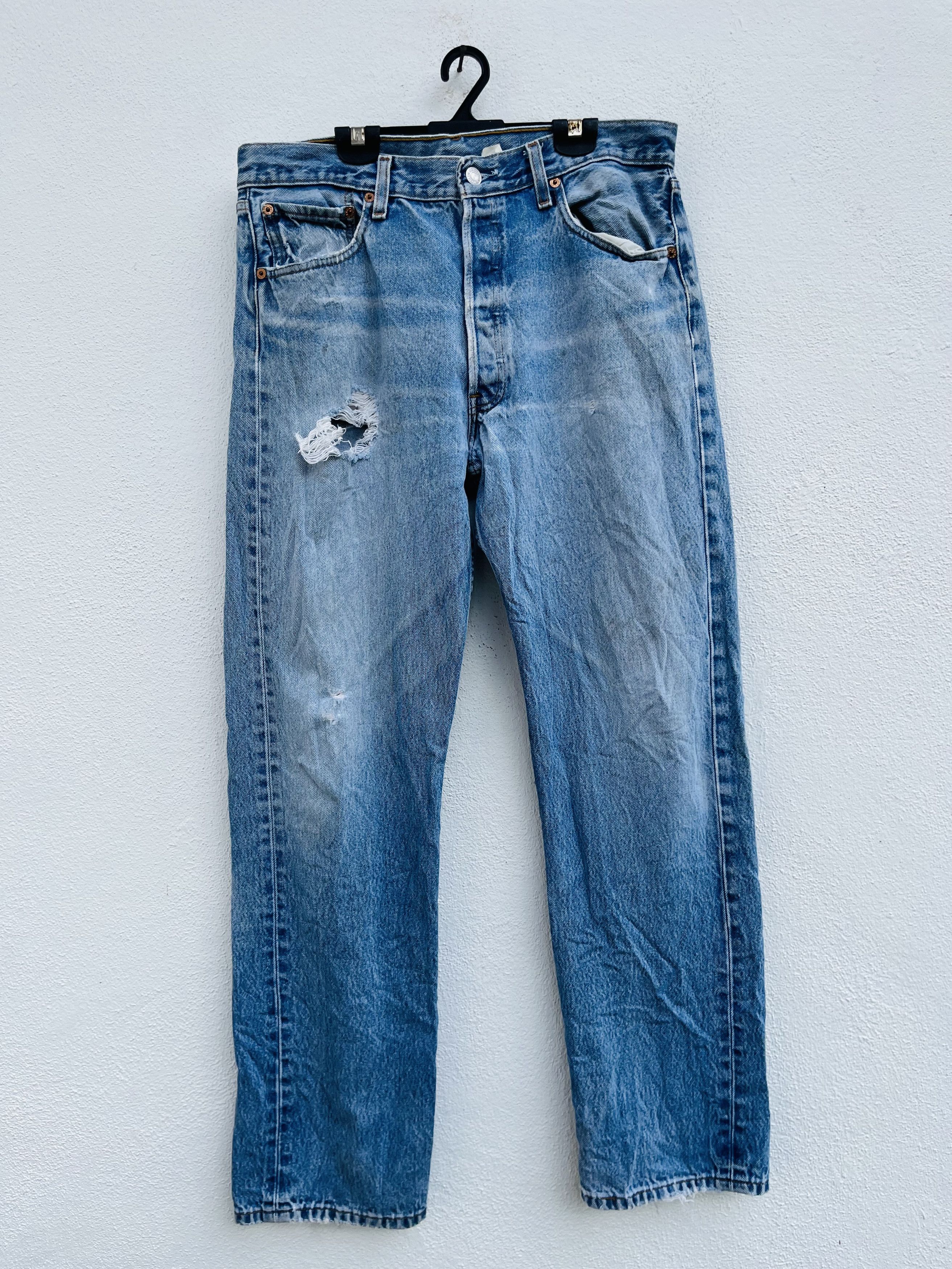 Levi's Vintage Clothing × Vintage Vintage 90s Levis Distressed Kurt Cobain Fashion Style Size US 33 - 1 Thumbnail