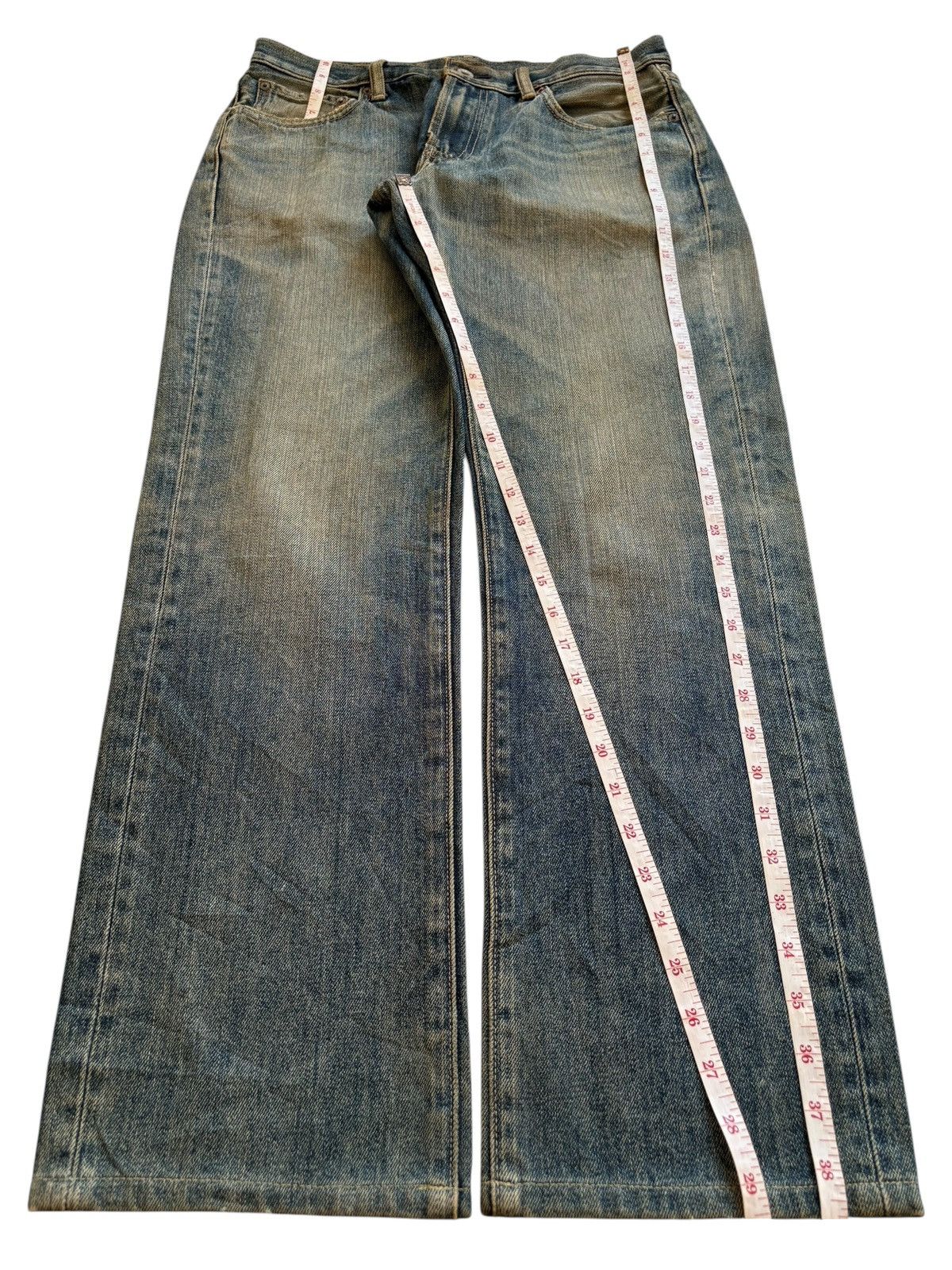 Uniqlo Vintage Uniqlo Rusty Mud Wash Loose Blue Jeans Size US 31 - 13 Thumbnail