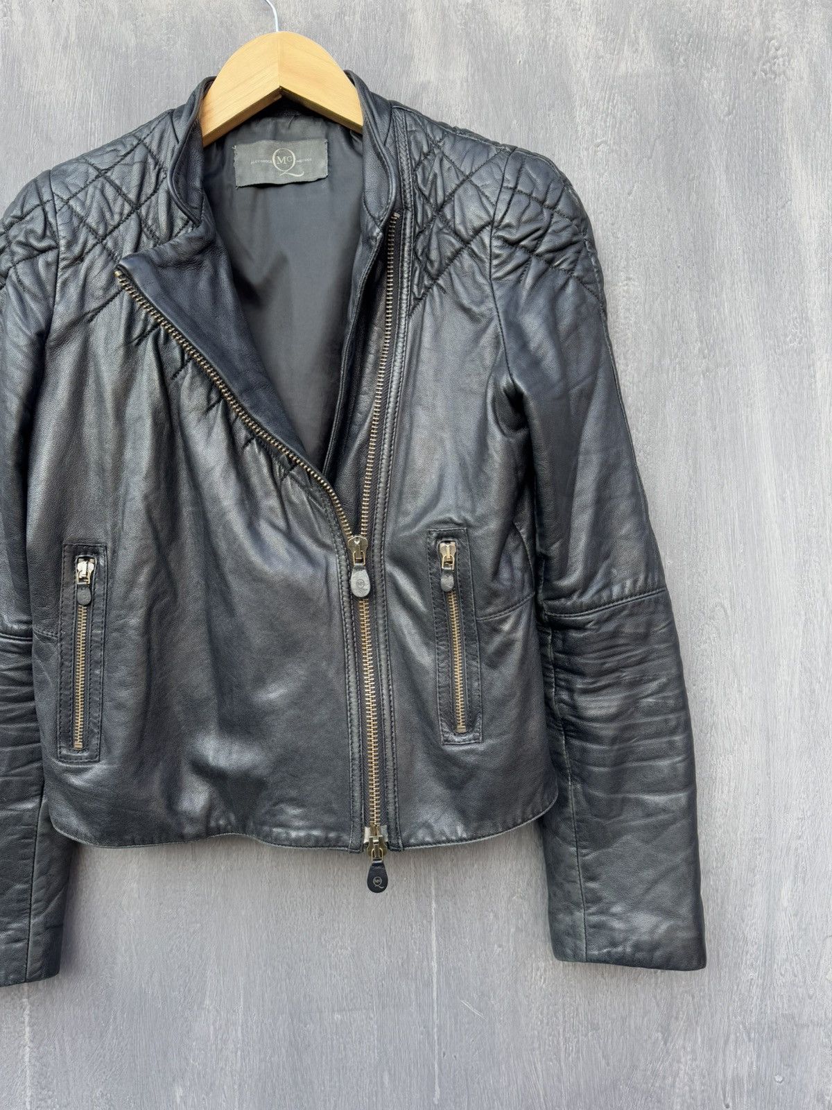 Alexander McQueen Alexander McQueen Leather Quilted Biker Jacket Size 42 Size M / US 6-8 / IT 42-44 - 2 Thumbnail