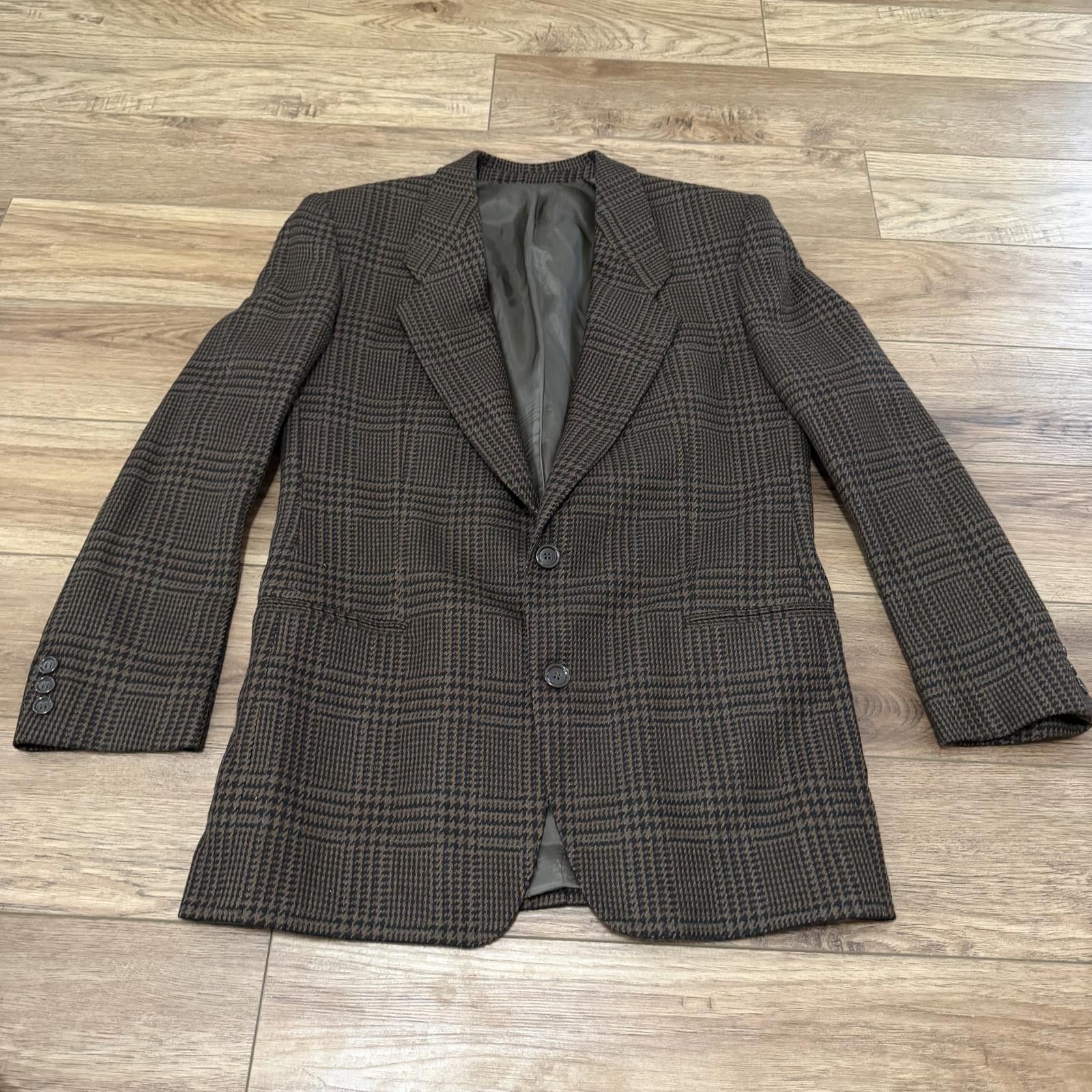 Hugo Boss Vintage 80s Hugo Boss Plaid Blazer Cashmere Loro Piana Size 36R - 1 Thumbnail