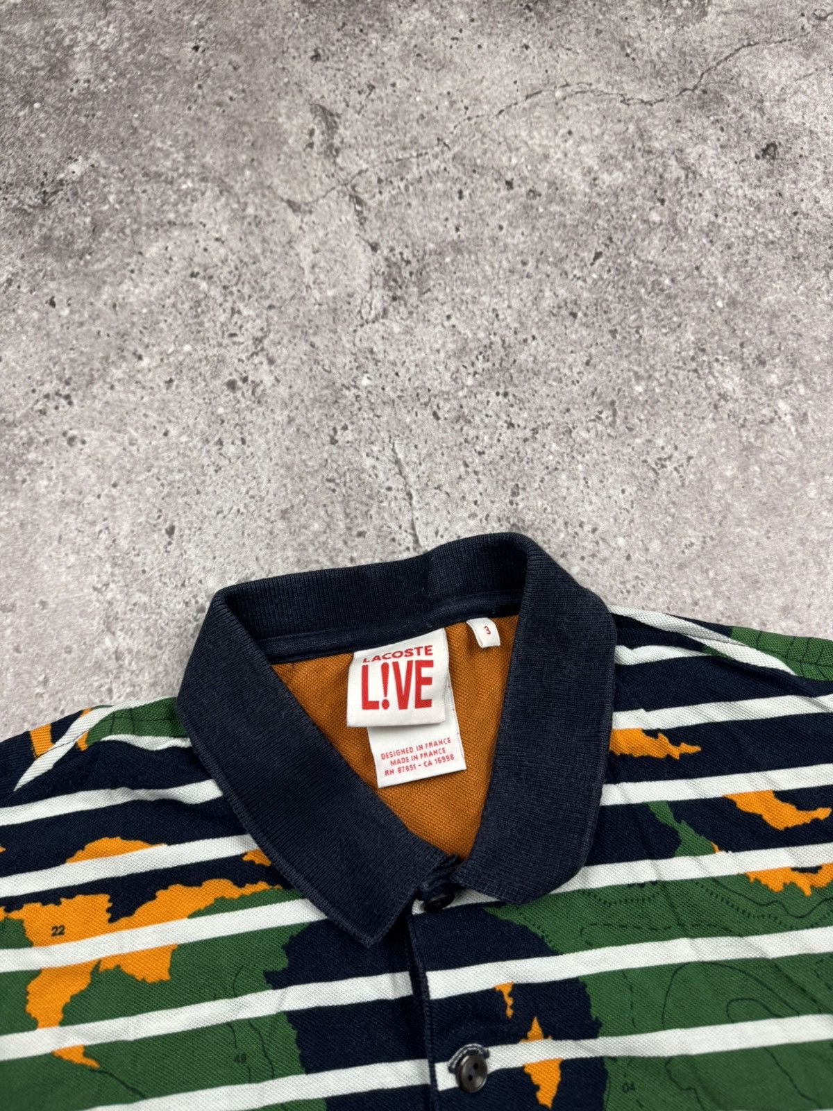 Lacoste 🌍Vintage Lacoste Y2K Earth Striped Multicolour rugby polo🌍 Size US S / EU 44-46 / 1 - 3 Thumbnail