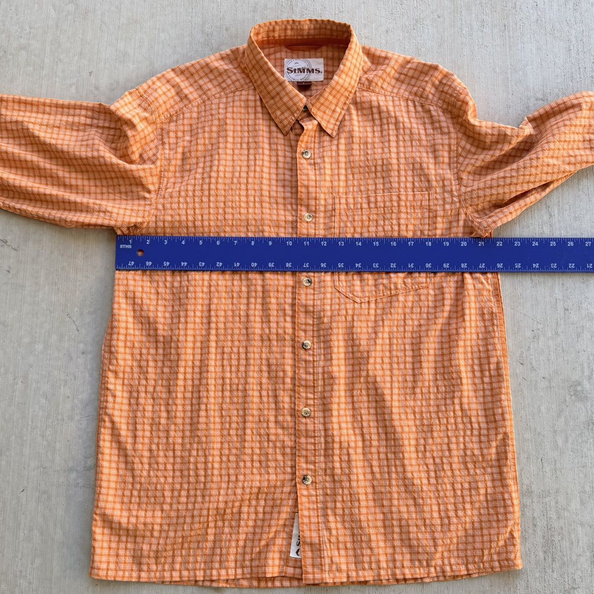 Simms Simms Performance Fishing Shirt Button Up Orange Check Size US L / EU 52-54 / 3 - 6 Thumbnail