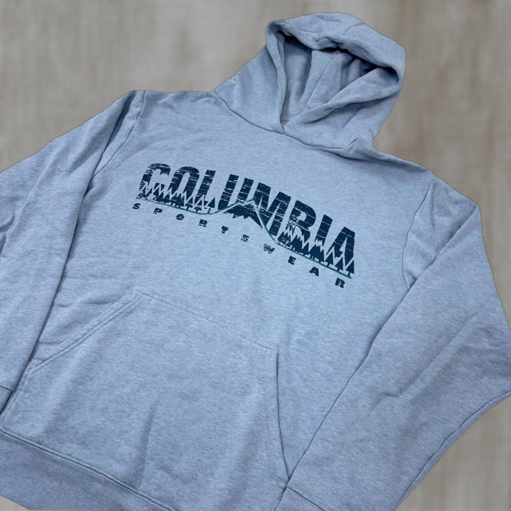 Spell Columbia Hoodie Men Medium Gray Sweatshirt Sweater Hiking Outdoor Logo Hooded Pocket All Seasons Fleece Cotton Blend Size US M / EU 48-50 / 2 - 1 Thumbnail