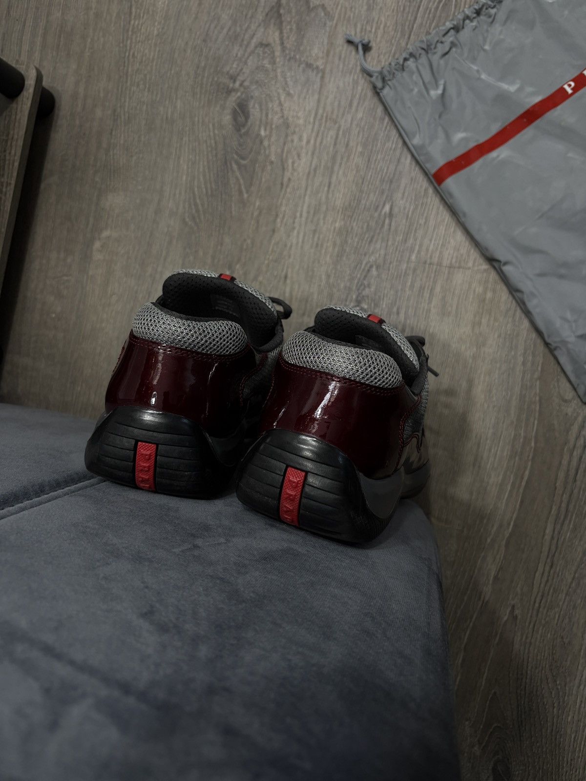 Prada Prada America’s Cup - Burgundy/Grey Size 10UK With Dustbag Size US 11.5 / EU 44-45 - 4 Thumbnail