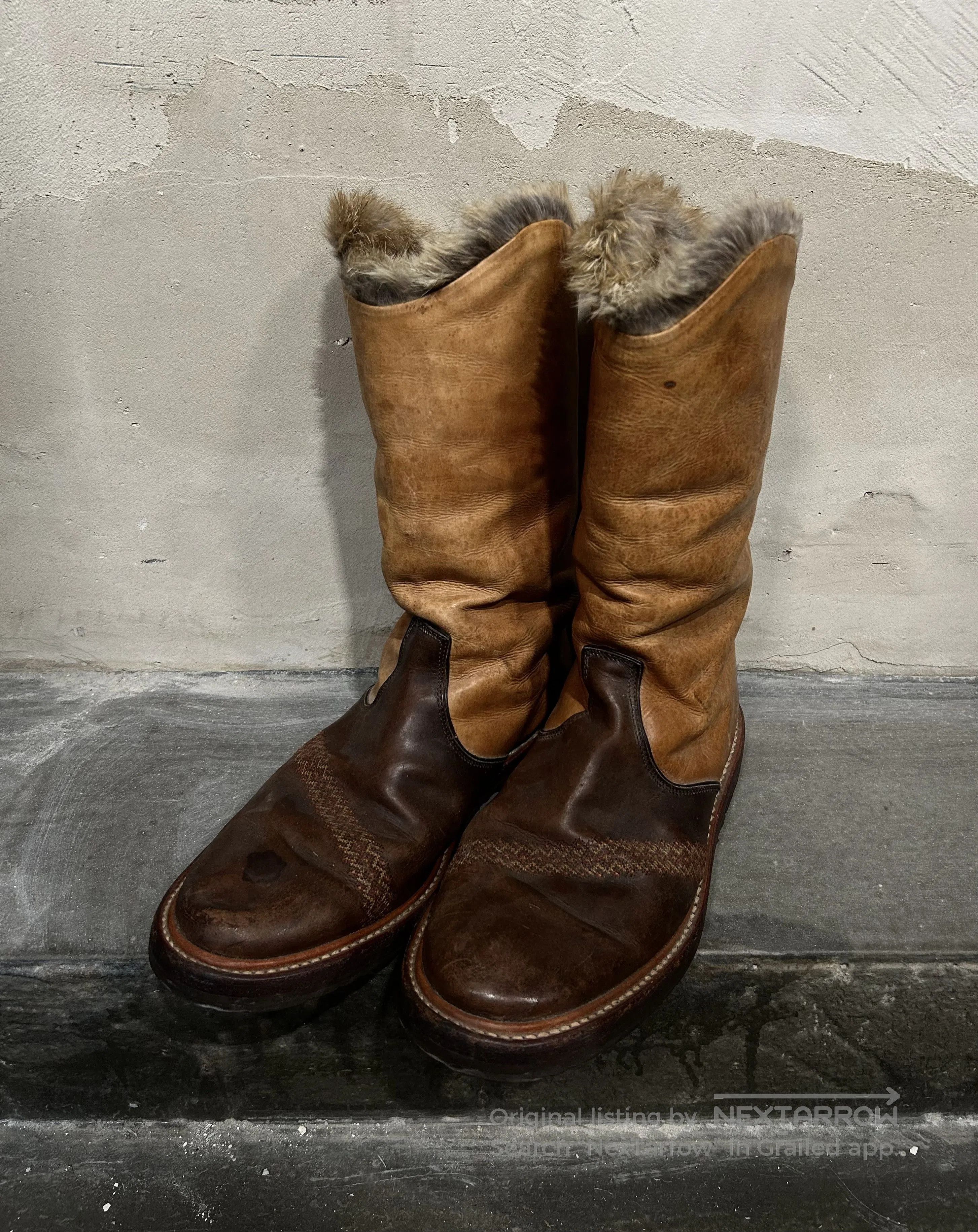 DEN IM by SIKI IM Number (N)ine 02AW Suede Paneled Leather Boots. Size US 5 / EU 37 - 3 Thumbnail