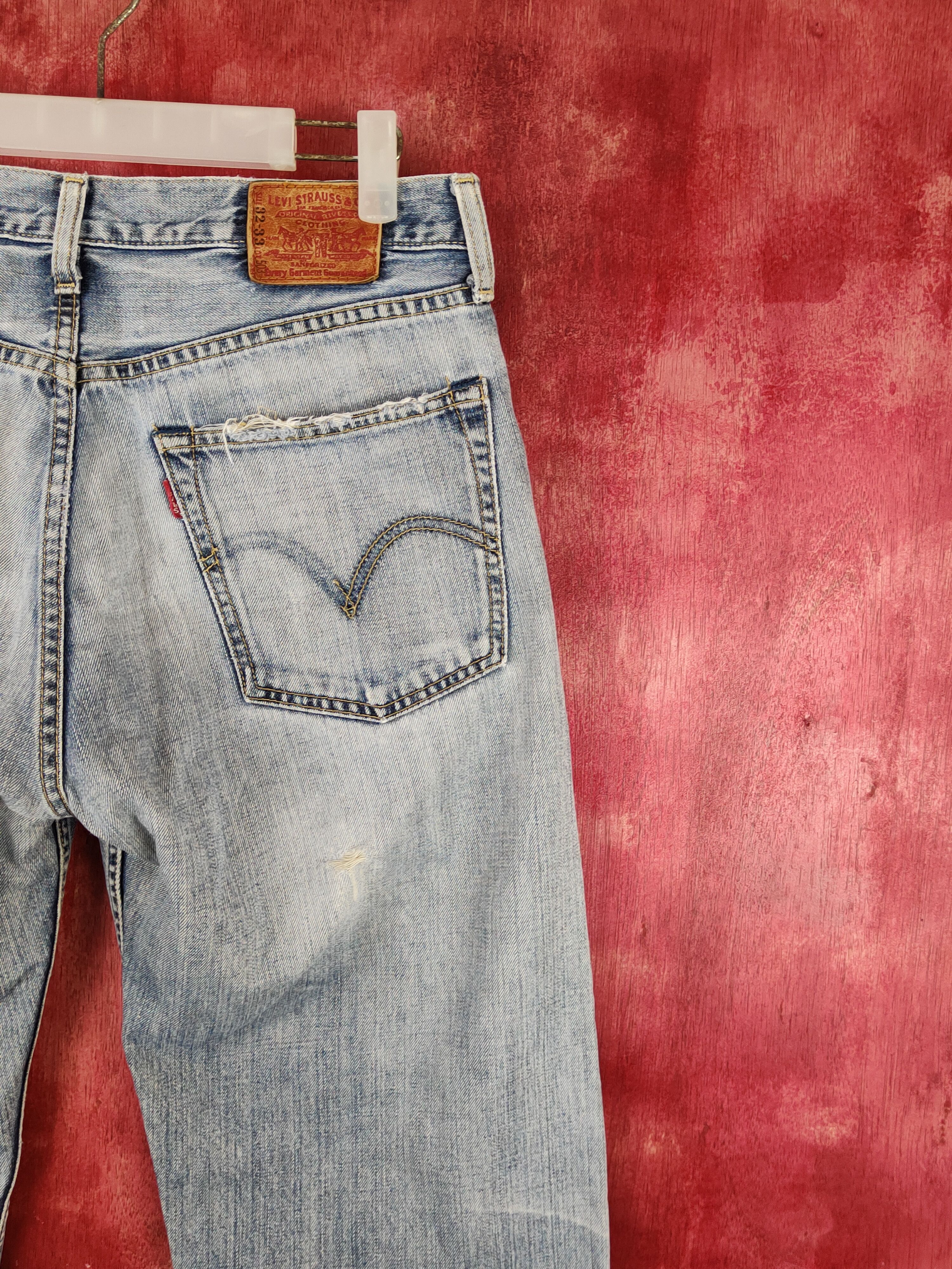 Levi's DL Levi's Blue Faded Distressed Ripped Jeans #S1853 Size US 32 / EU 48 - 12 Thumbnail