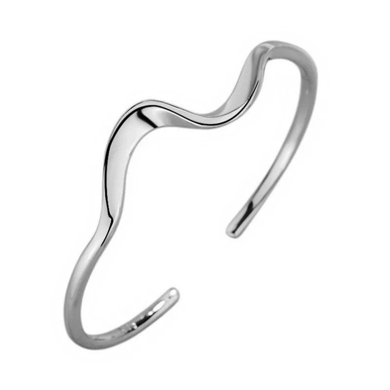 Jewelry × Vintage Irregular Wave Open Cuff Bracelet Size ONE SIZE - 3 Thumbnail