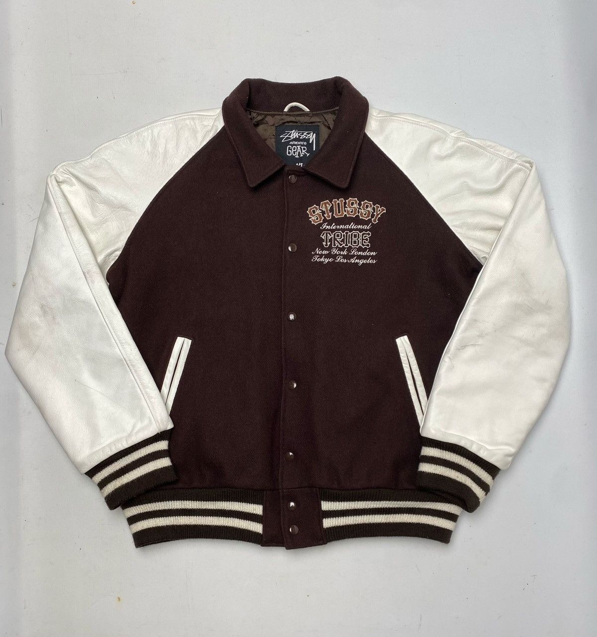 image of Stussy x Varsity Jacket Varsity Jackets Tribe Stüssy in Brown, Men's (Size XL)