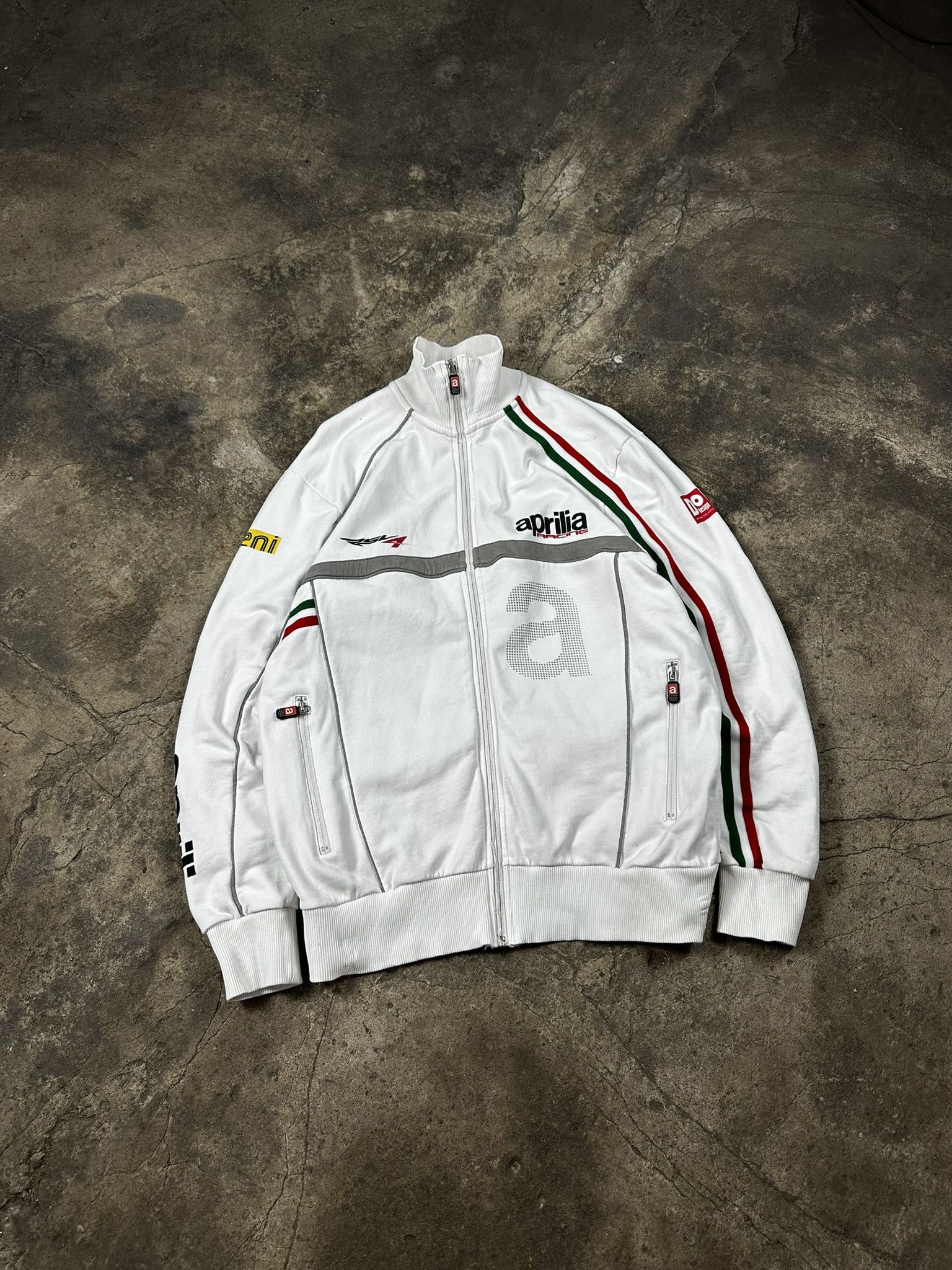 Vintage 00s Vintage Aprilla Racing Zip Y2k Sweatshirt Size US XL / EU 56 / 4 - 1 Thumbnail
