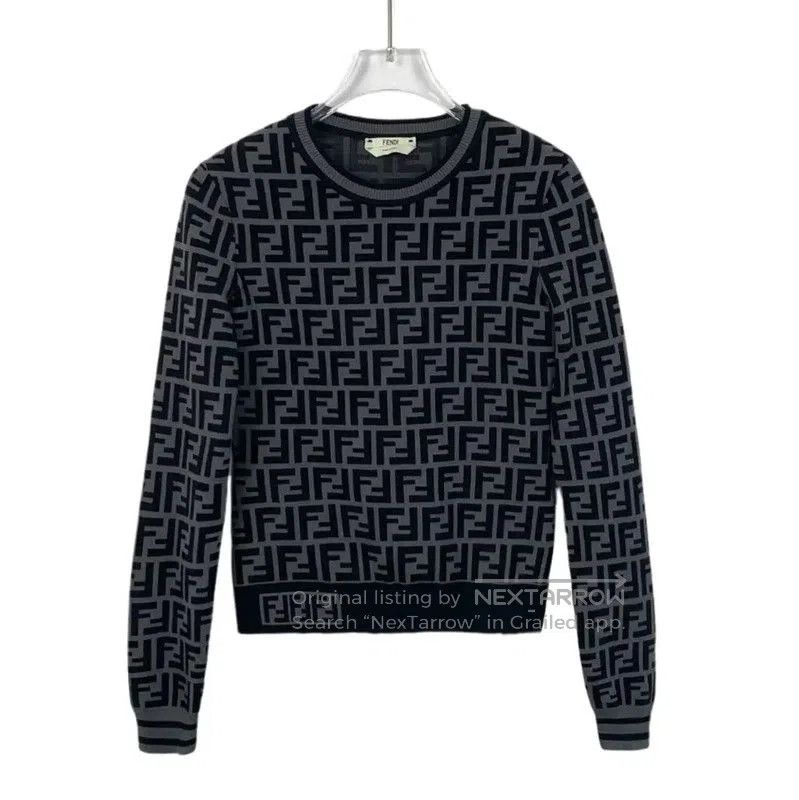 Fendi Fendi XS Black and Gray Knit Sweater . Size XS / US 0-2 / IT 36-38 - 1 Thumbnail
