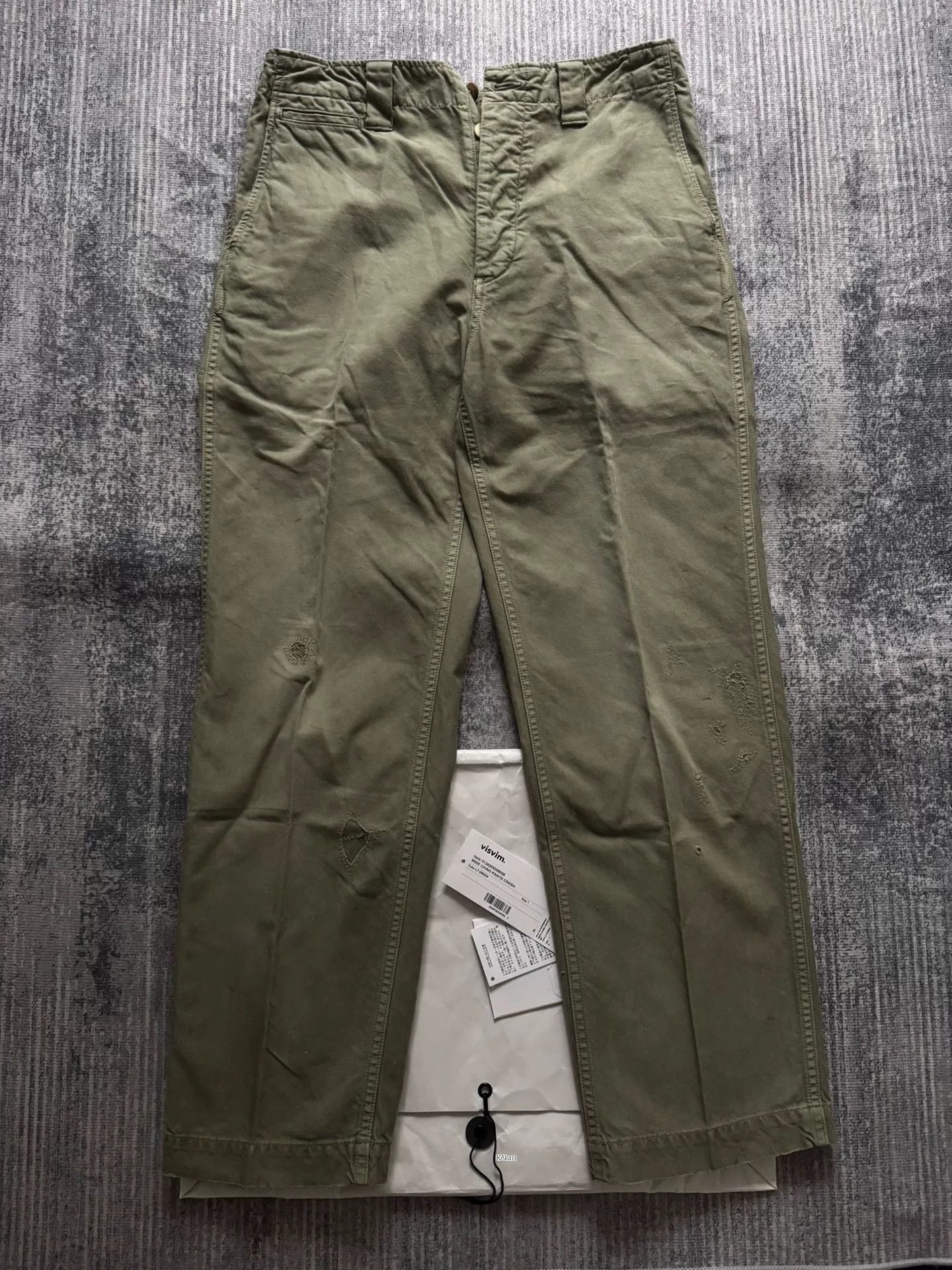 Visvim WIDE CHINO PANTS CRASH | Grailed