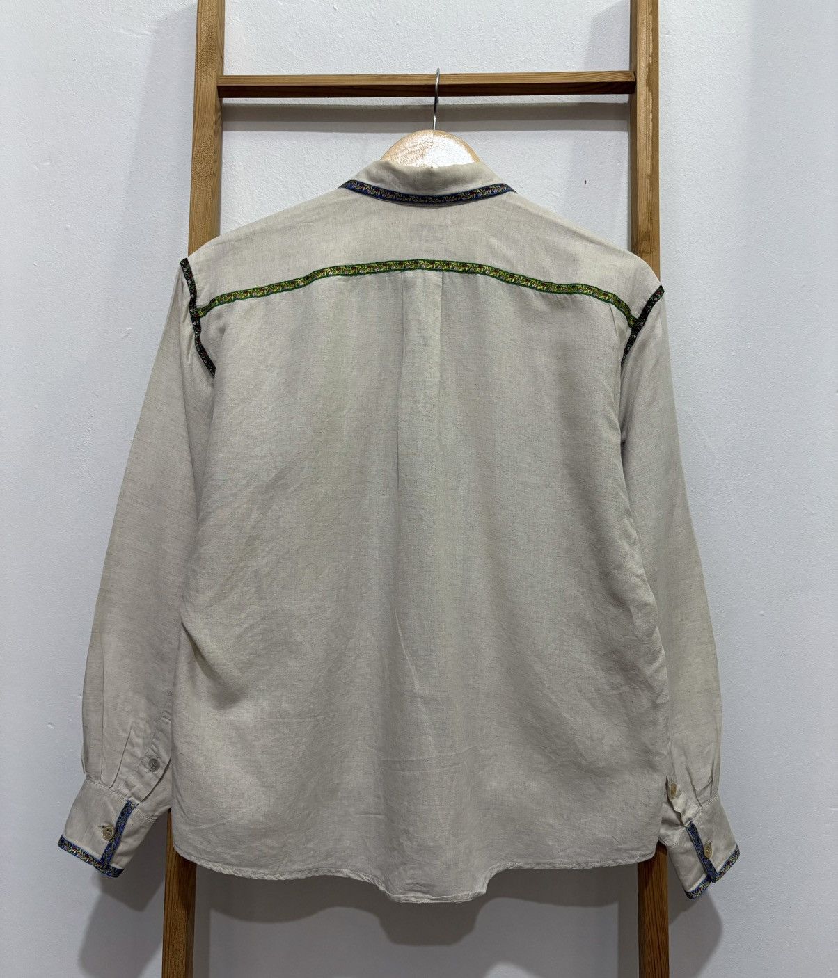 Designer × Kenzo 90s Kenzo Linen Shirt Size US L / EU 52-54 / 3 - 5 Thumbnail