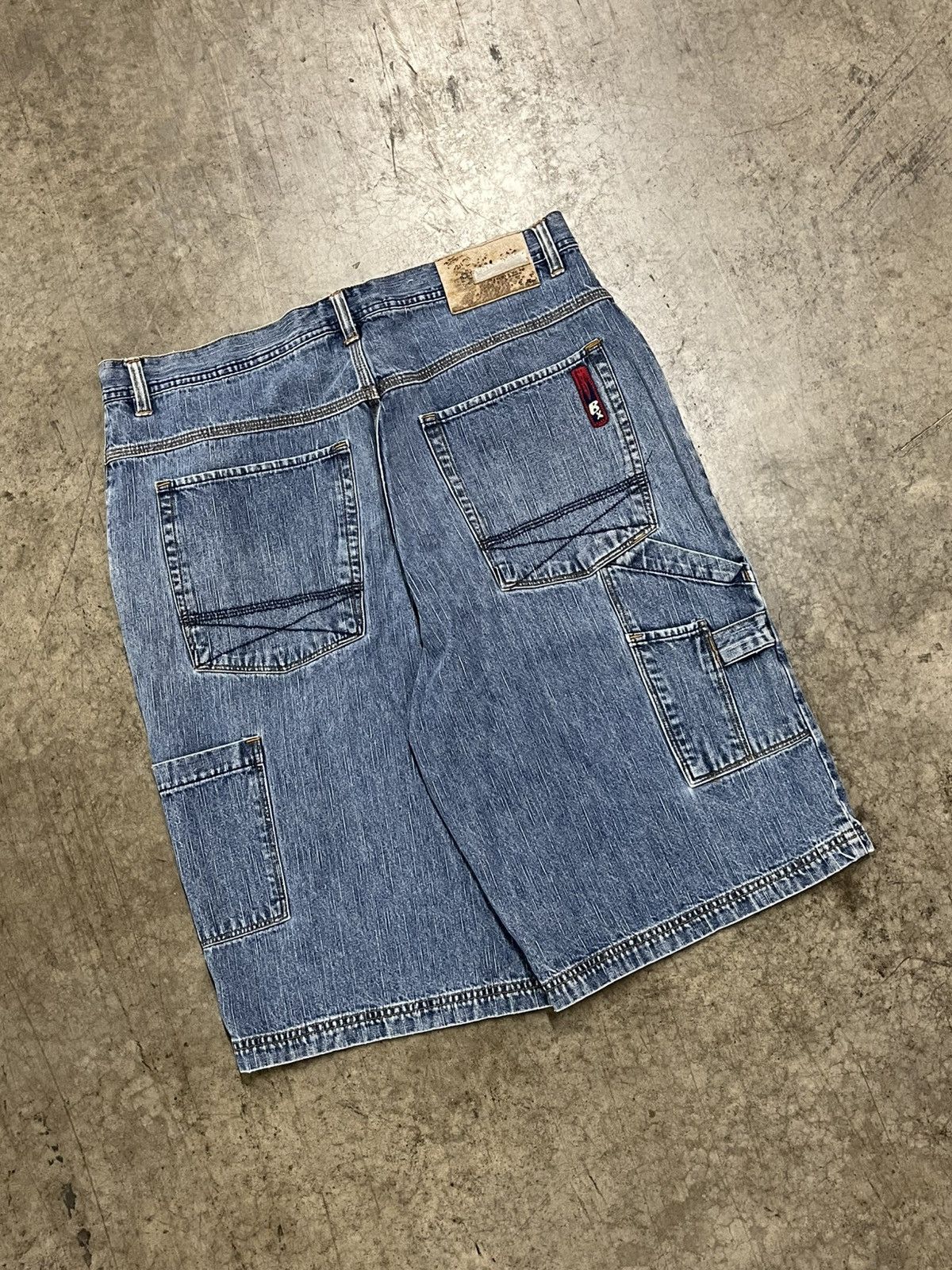 Southpole × Vintage Y2K jorts baggy fit Brooklyn express carpenter cargo skater Size US 34 / EU 50 - 2 Thumbnail
