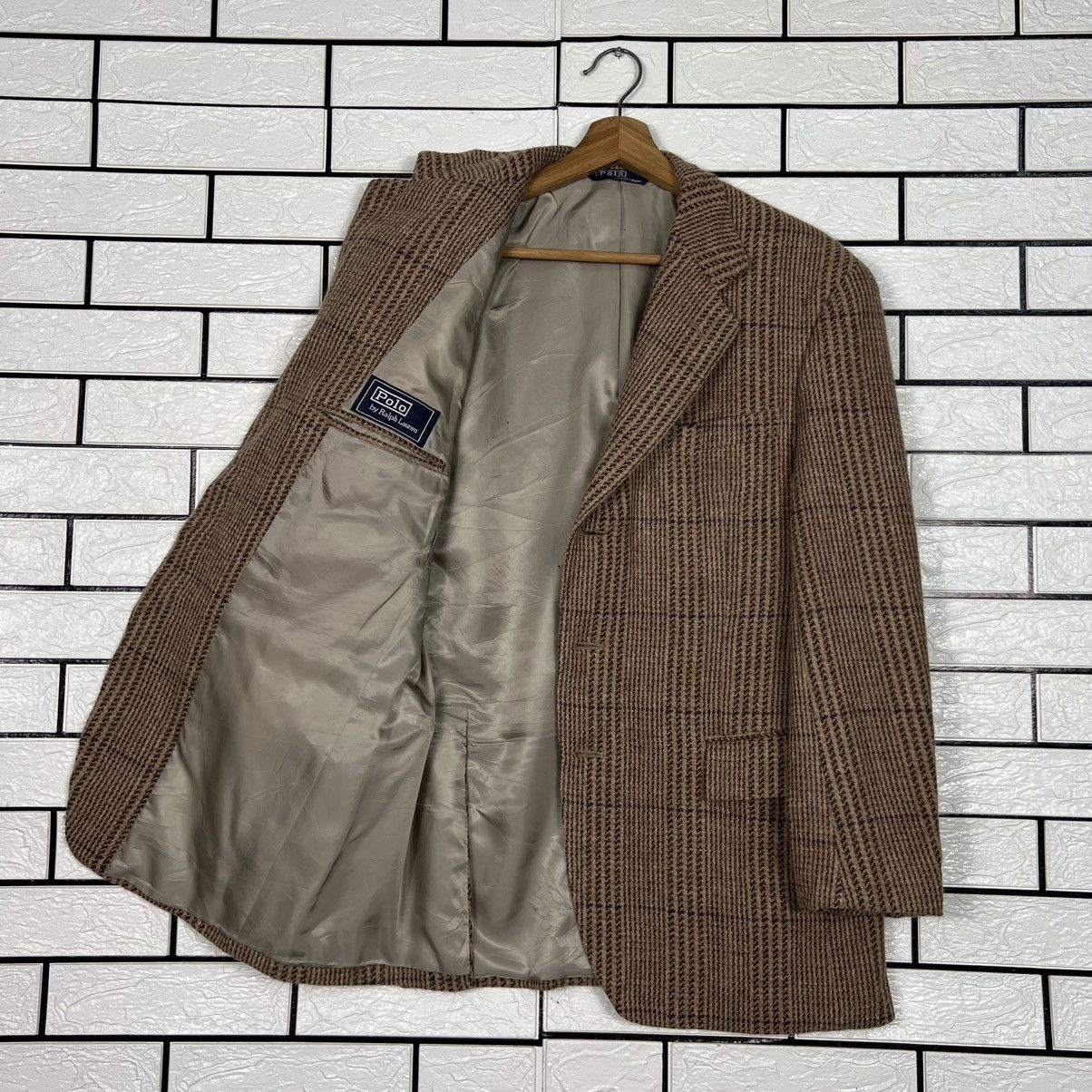 Polo Ralph Lauren Vintage POLO RALPH LAUREN Checked Wool Blazer #4127-C187 Size 42R - 8 Thumbnail
