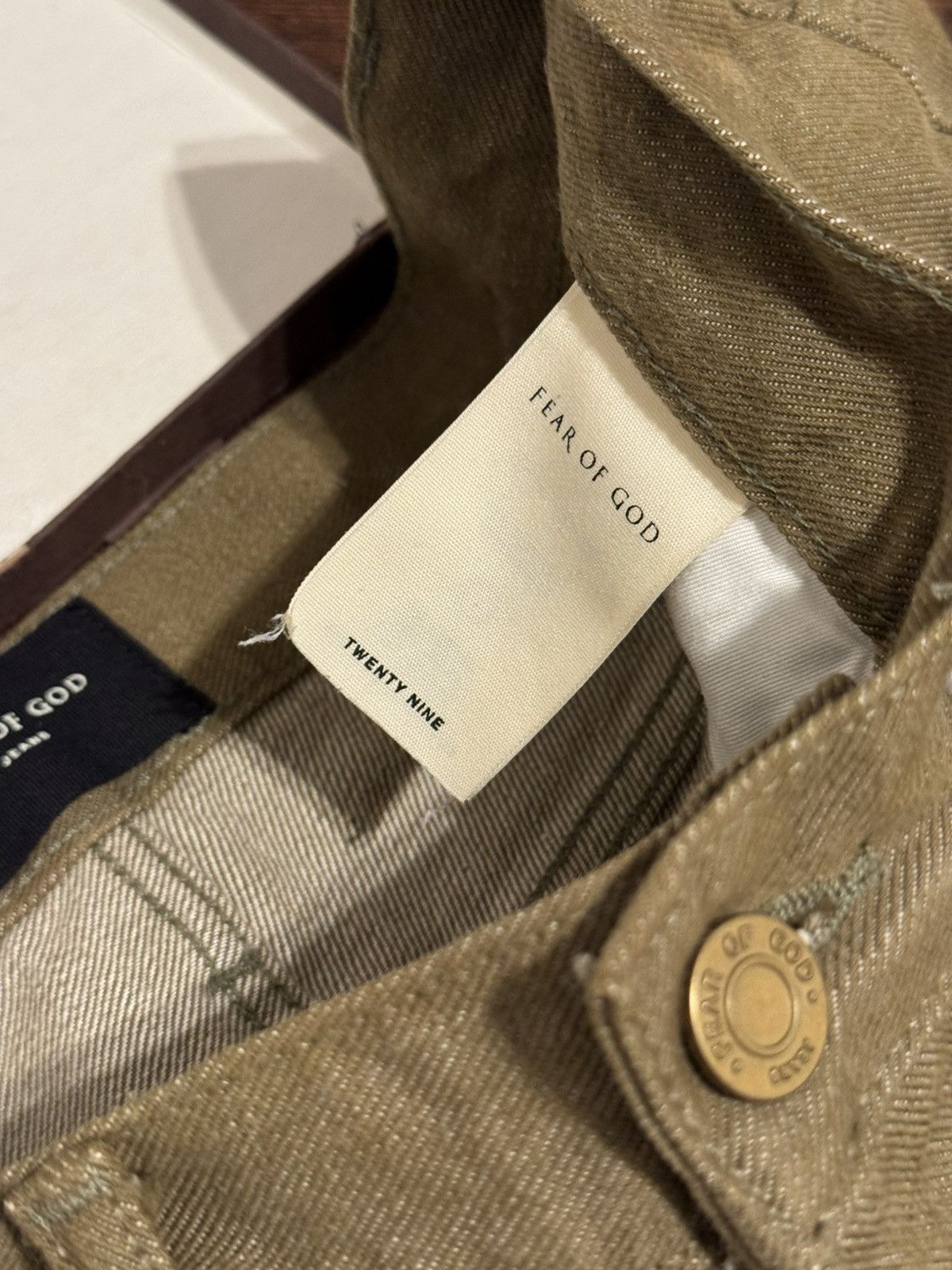 Fear of God Fear of God Fifth Collection Selvedge Jeans Olive SZ 29🔥 Size US 29 - 14 Thumbnail