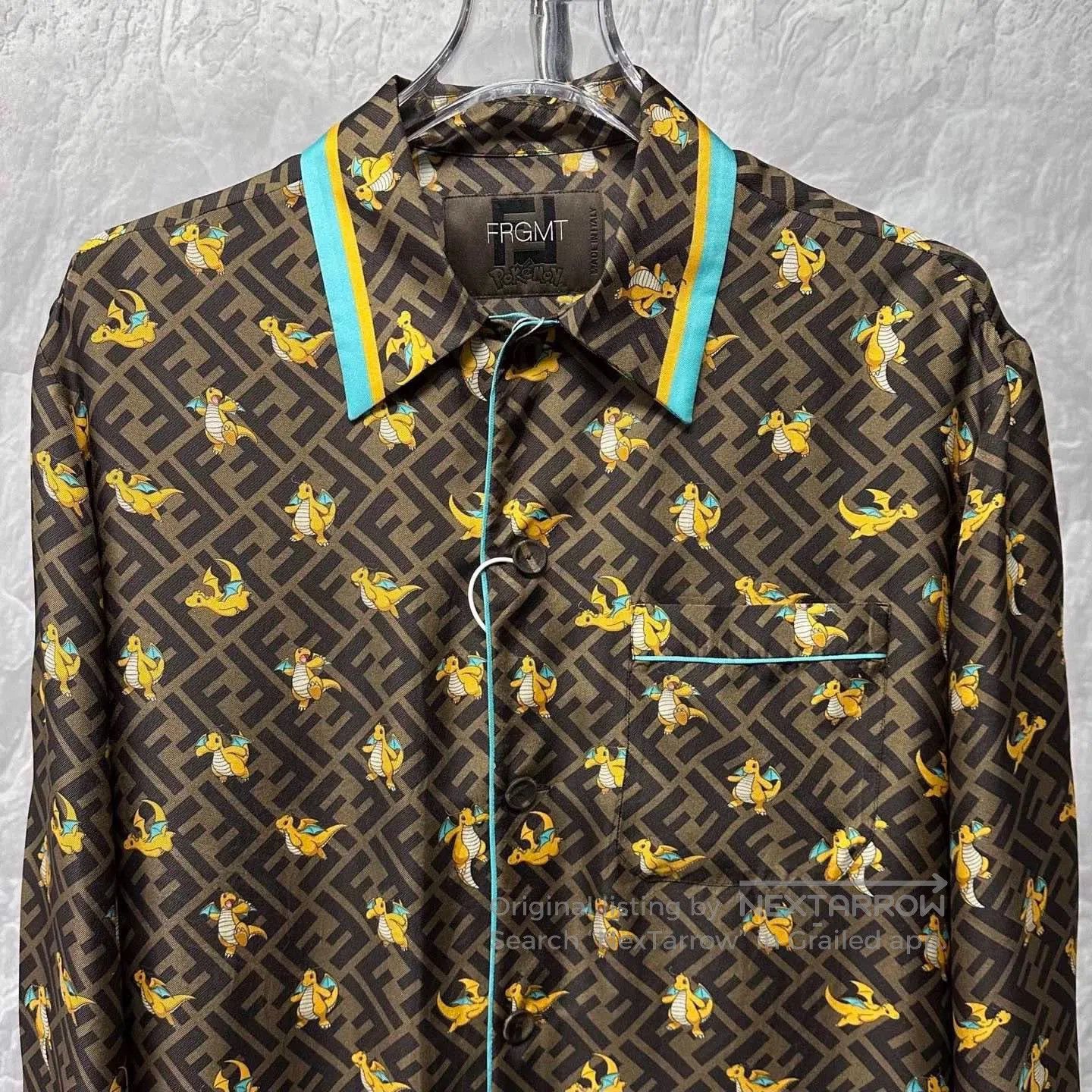 Fendi fendi x pokémon silk shirt with dragon print. Size US M / EU 48-50 / 2 - 3 Thumbnail