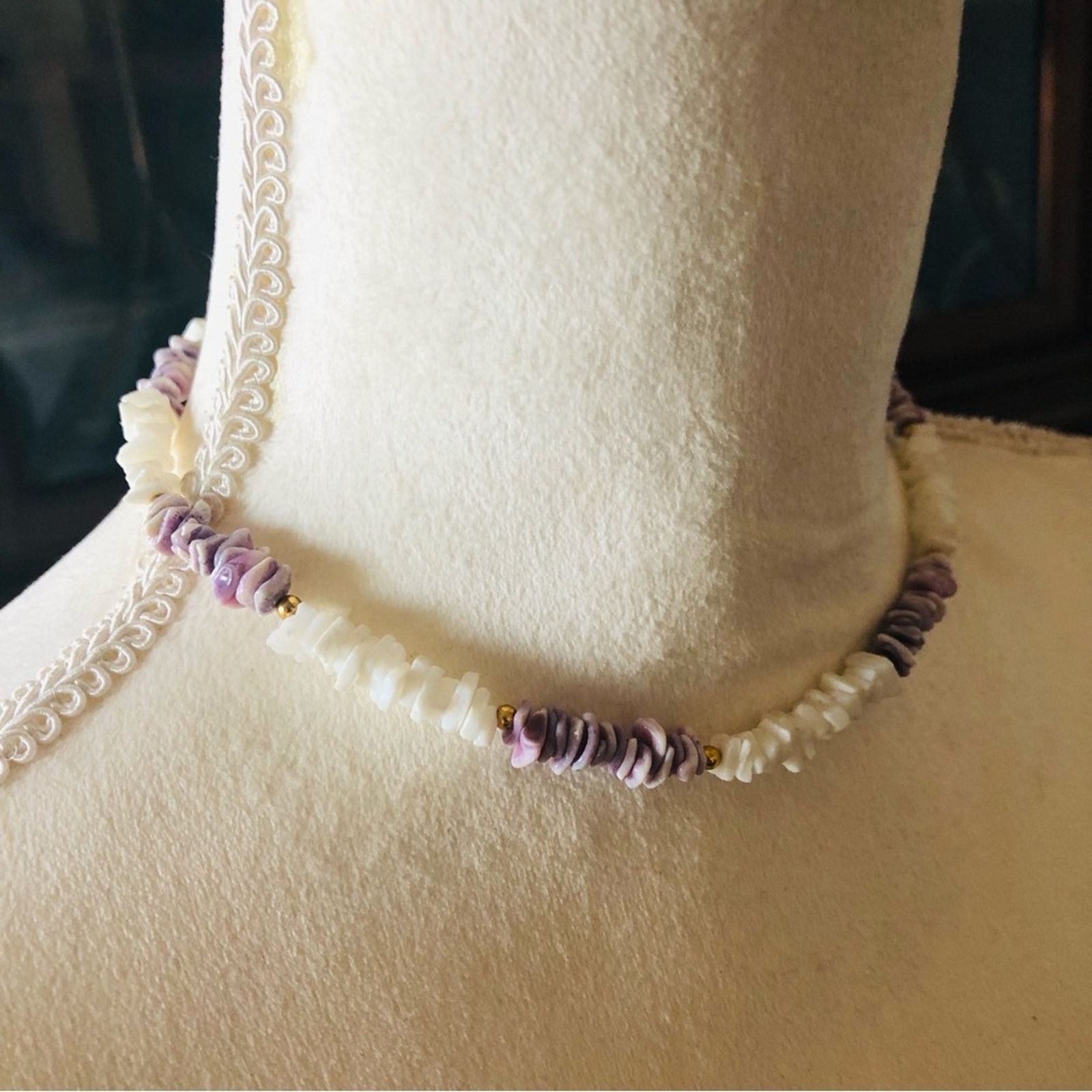 Vintage Vintage 70s painted shell chip choker necklace Size ONE SIZE - 3 Thumbnail
