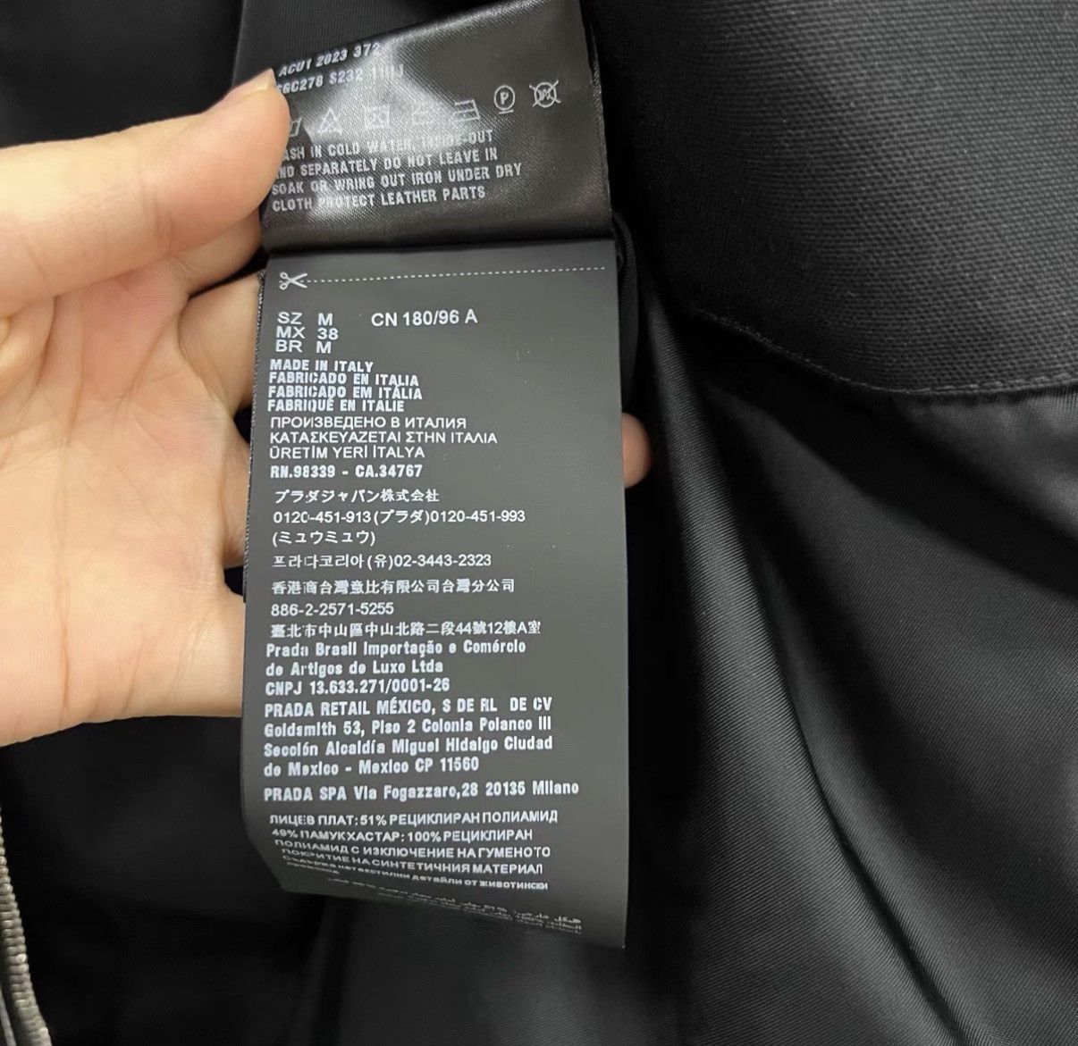 Prada Prada Black Stitched Triangle Logo Jacket J41 Size US M / EU 48-50 / 2 - 6 Thumbnail