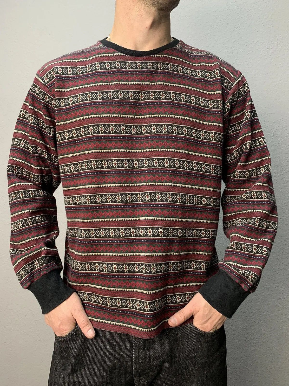 Polo Ralph Lauren × RRL Ralph Lauren × Vintage Vintage Y2K Polo Ralph Lauren Wool Sweater nova check Size US M / EU 48-50 / 2 - 1 Thumbnail