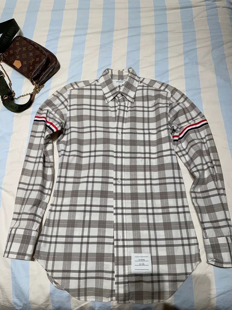 Thom Browne Thom Browne Plaid Long Sleeve Shirt - dmc Size US M / EU 48-50 / 2 - 1 Thumbnail