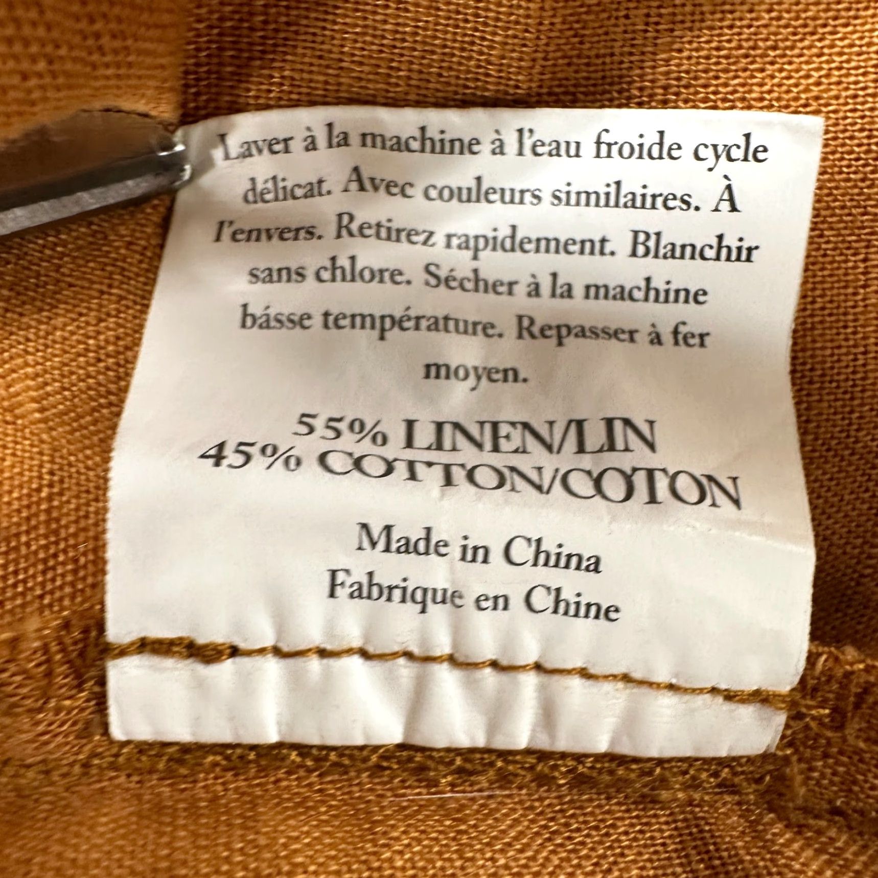 Vintage Grae Cove Pants Womens L Brown Elastic Waist Straight Leg Baggy Cotton Linen Size 30" / US 8 / IT 44 - 5 Thumbnail