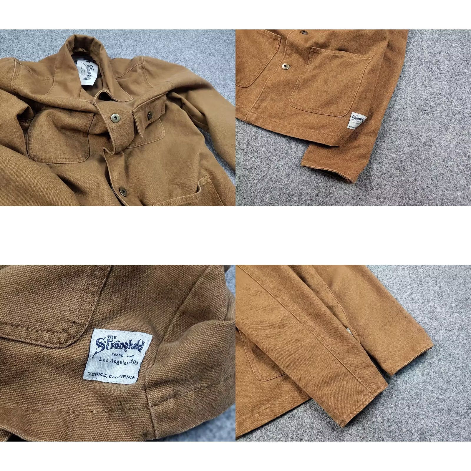Vintage The Stronghold Style Work Jacket XS Brown Canvas Pocket Jacket Men Regular Cotton Workwear 90s Vintage? Size US XS / EU 42 / 0 - 9 Thumbnail