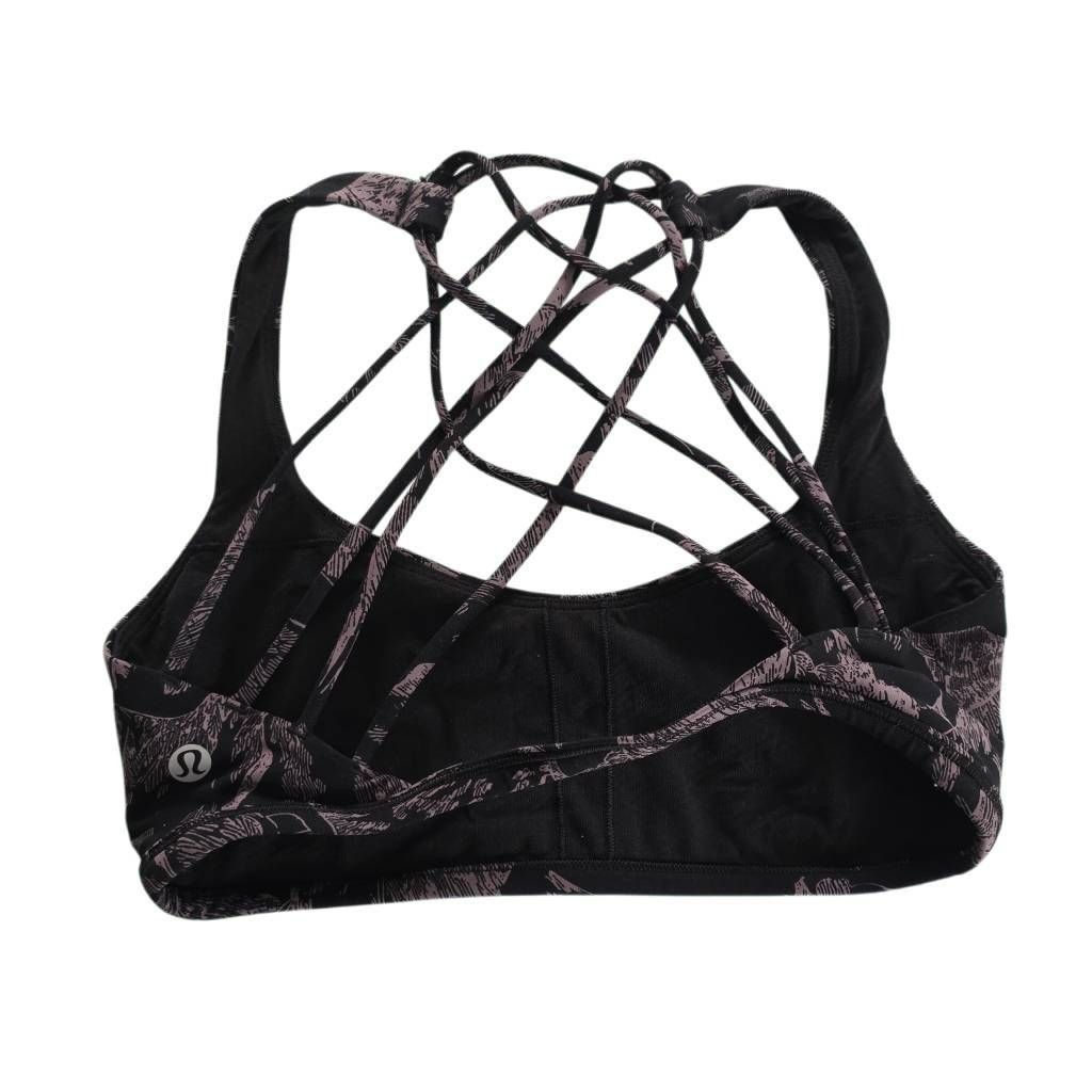 Lululemon Lululemon Women's Size 4 Black Dusky Purple Cross Back Sport Size ONE SIZE - 2 Thumbnail