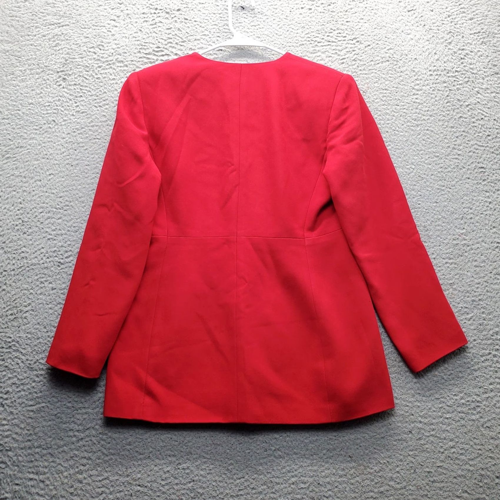 Kasper Kasper A.S.L. Blazer Jacket Womens Petites 6P Red Formal Long Sleeve Button Front Blazer Jacket Womens Size 6P Red Formal Long Sleeve Button Front Size M / US 6-8 / IT 42-44 - 2 Thumbnail